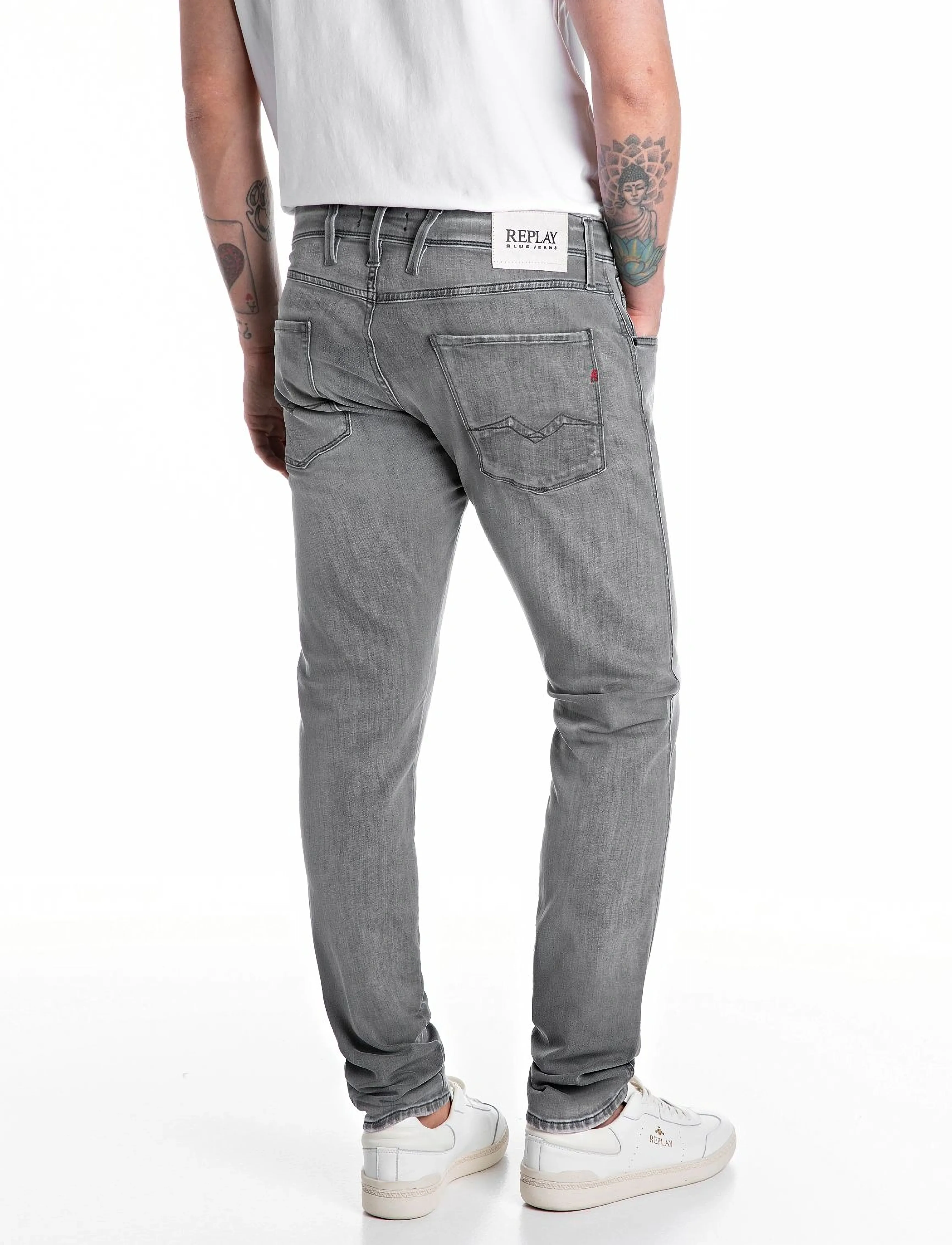 Replay - ANBASS Trousers SLIM 573 ECO PLUS - grey - 2