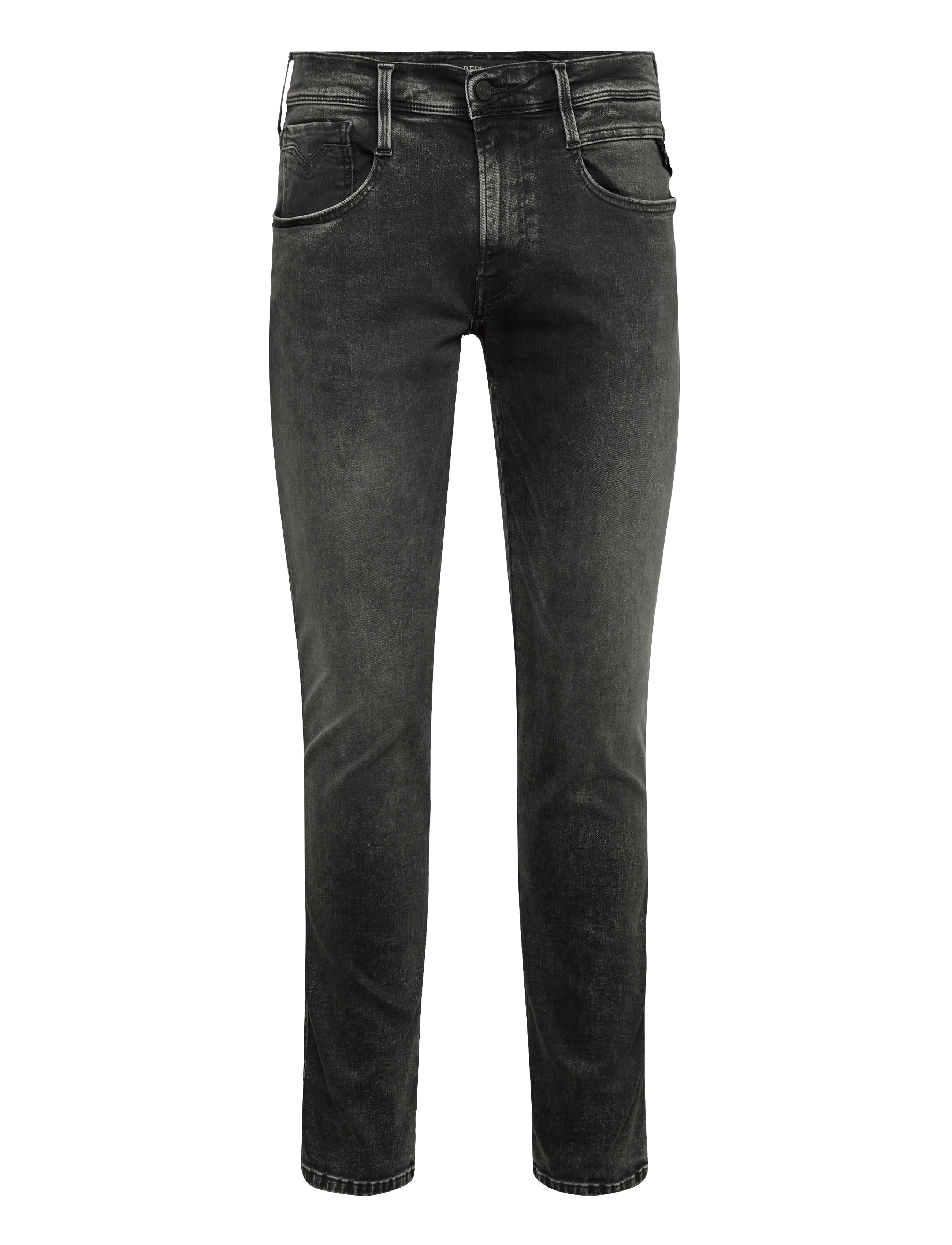 Replay ANBASS Trousers SLIM HYPERFLEX ORIGINAL - Jeans - DARK GREY / grey