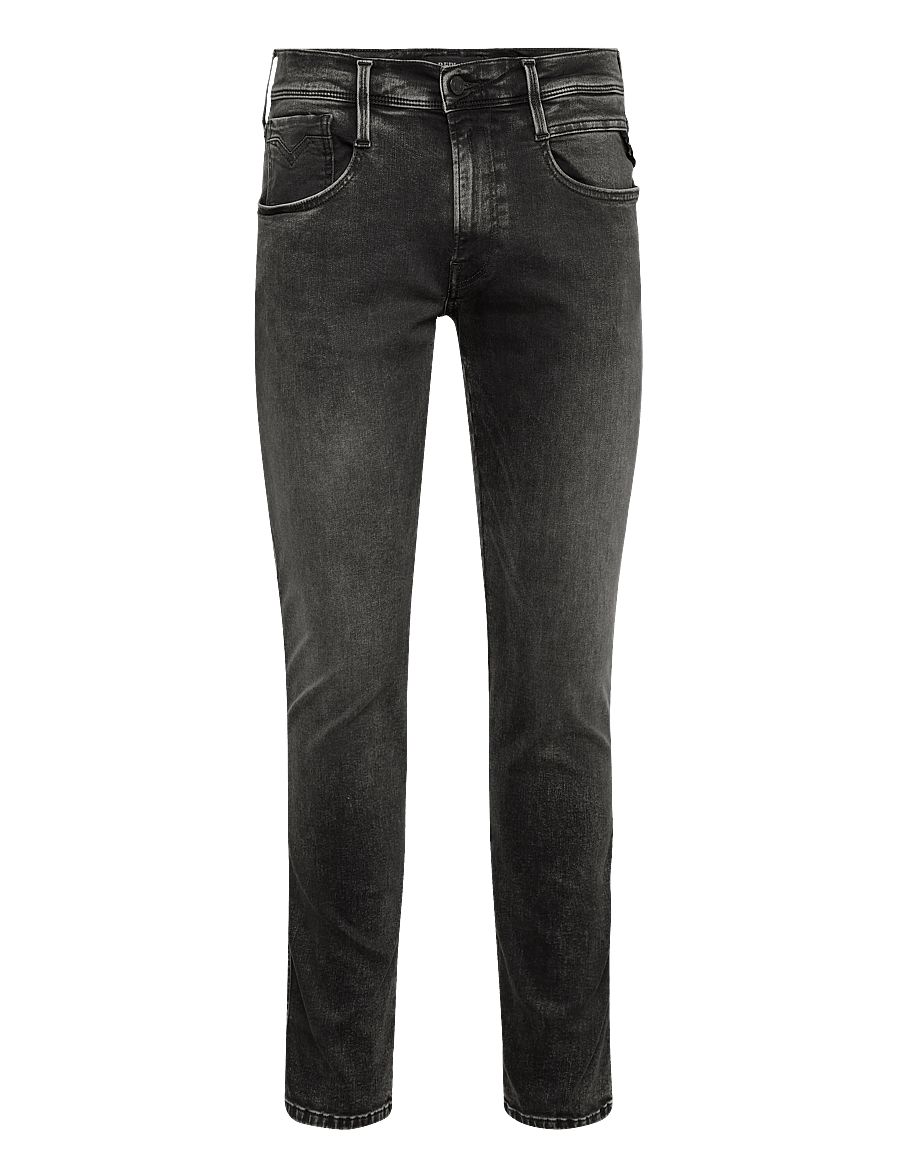 Replay - ANBASS Trousers SLIM HYPERFLEX ORIGINAL - regular jeans - dark grey - 1