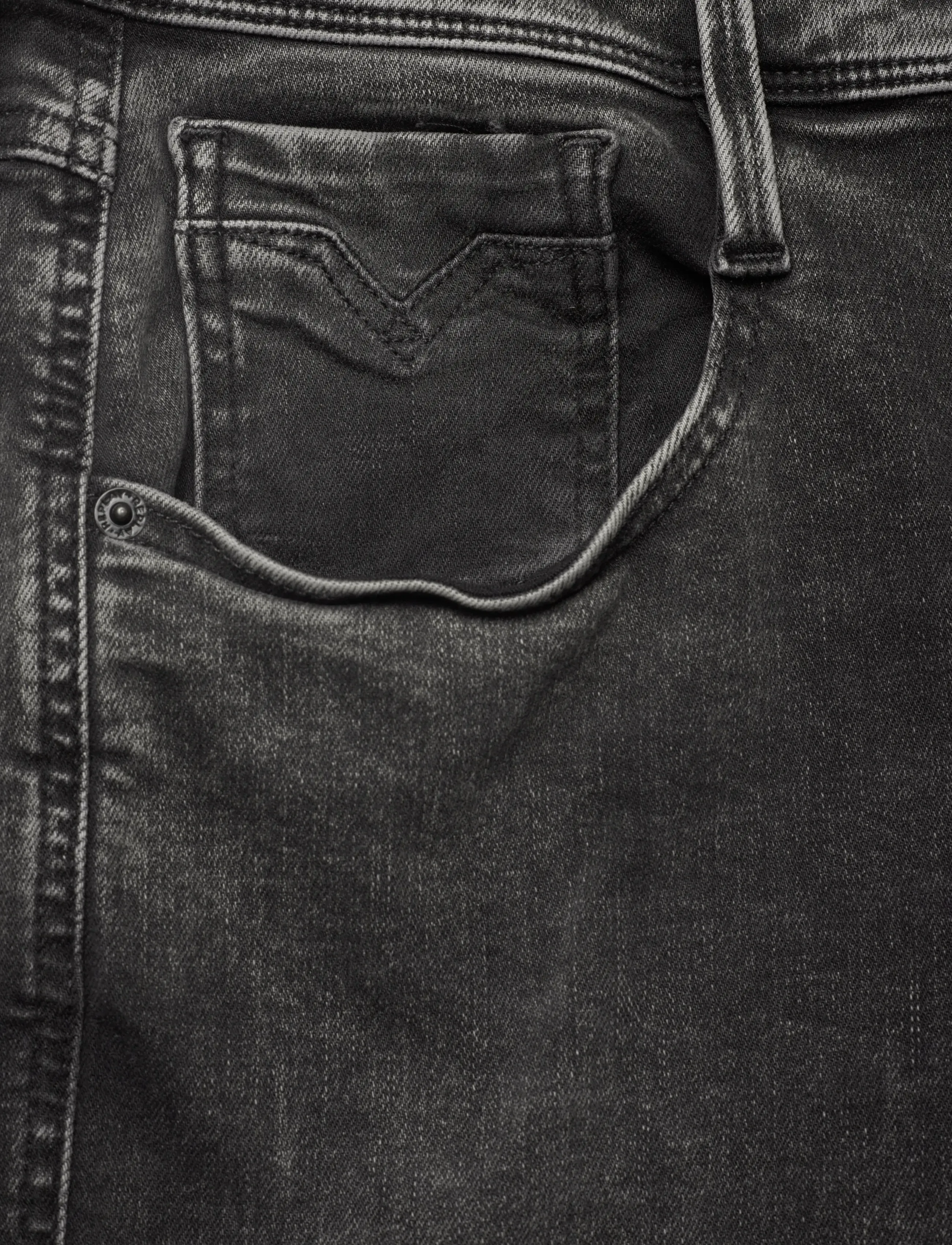 Replay - ANBASS Trousers SLIM HYPERFLEX ORIGINAL - tavalised teksad - dark grey - 5