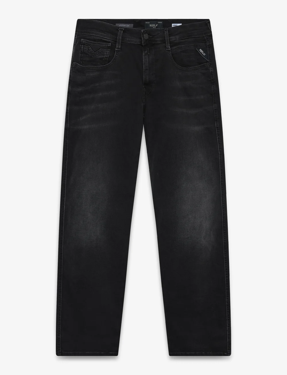 Replay - ANBASS Trousers SLIM Hyperflex Dust - slim jeans - black - 1