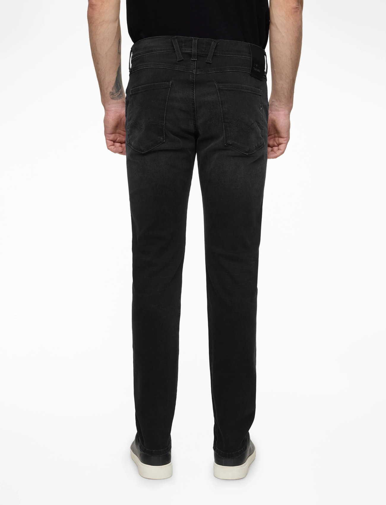 Replay - ANBASS Trousers SLIM Hyperflex Dust - aptempti džinsai - black - 4