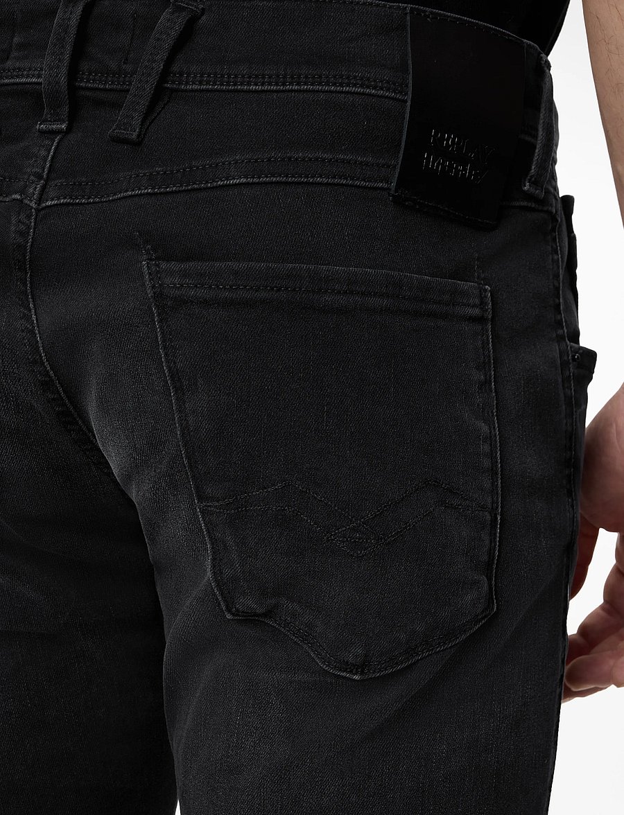 Replay - ANBASS Trousers SLIM Hyperflex Dust - kitsad teksad - black - 5