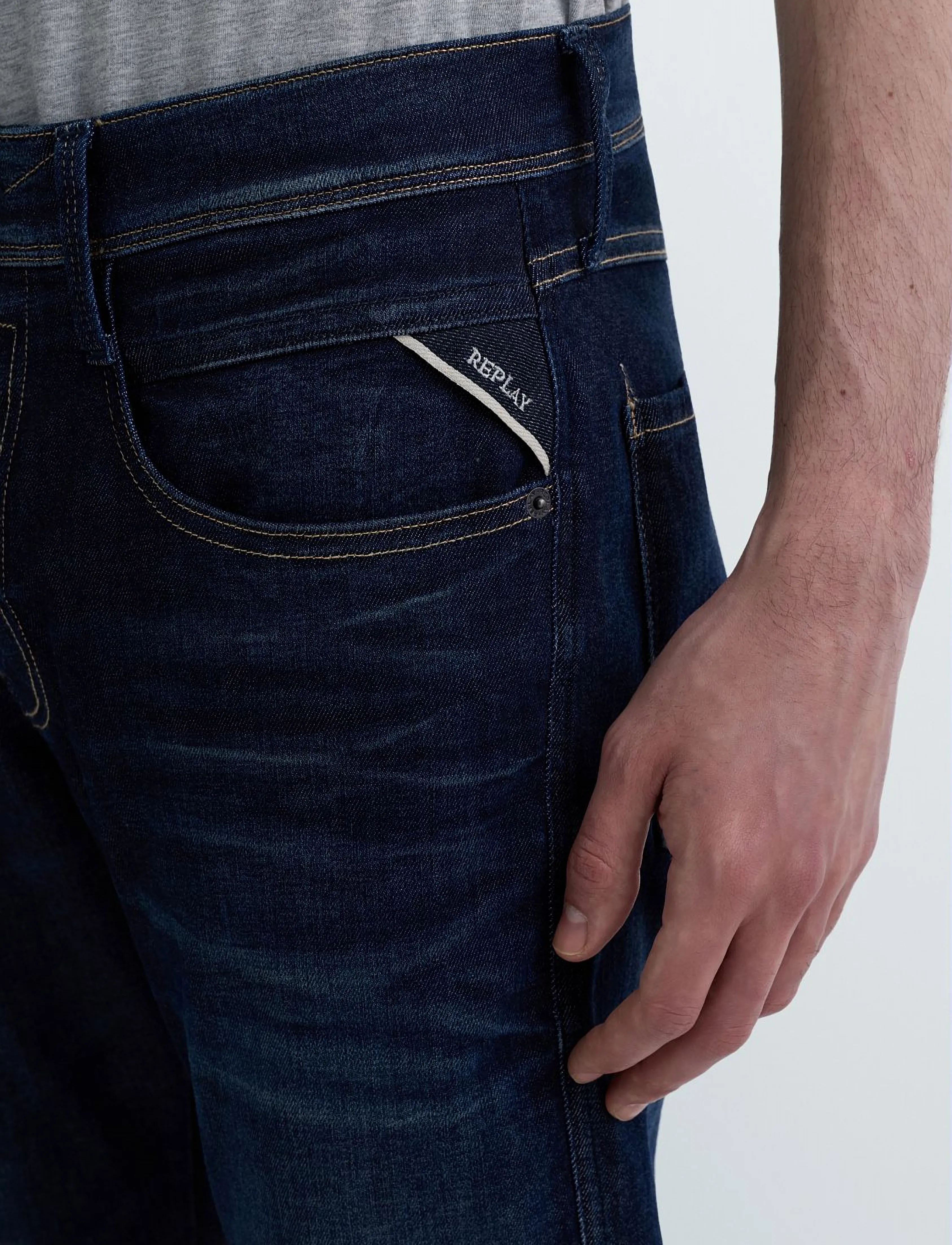 Replay - ANBASS Trousers SLIM Hyperflex Dust - slim-fit jeans - blue - 5