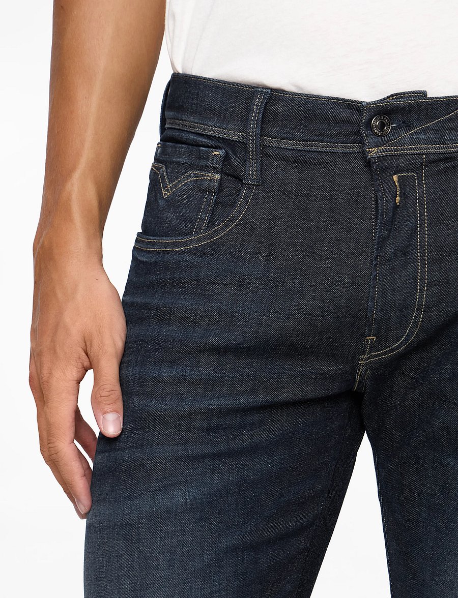 Replay - ANBASS Trousers SLIM Hyperflex Dust - slim-fit jeans - dark blue - 5