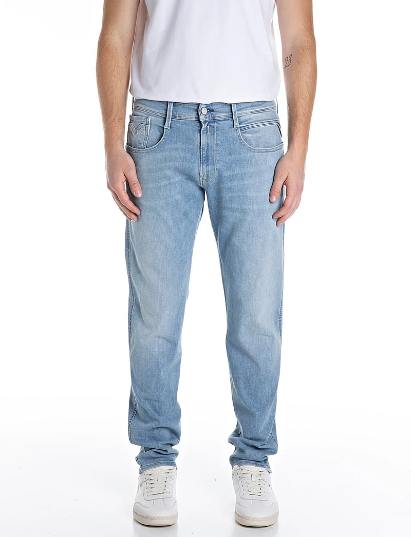 Replay - ANBASS SLIM Hyperflex Dust DENIM Trousers - slim fit jeans - blue - 0