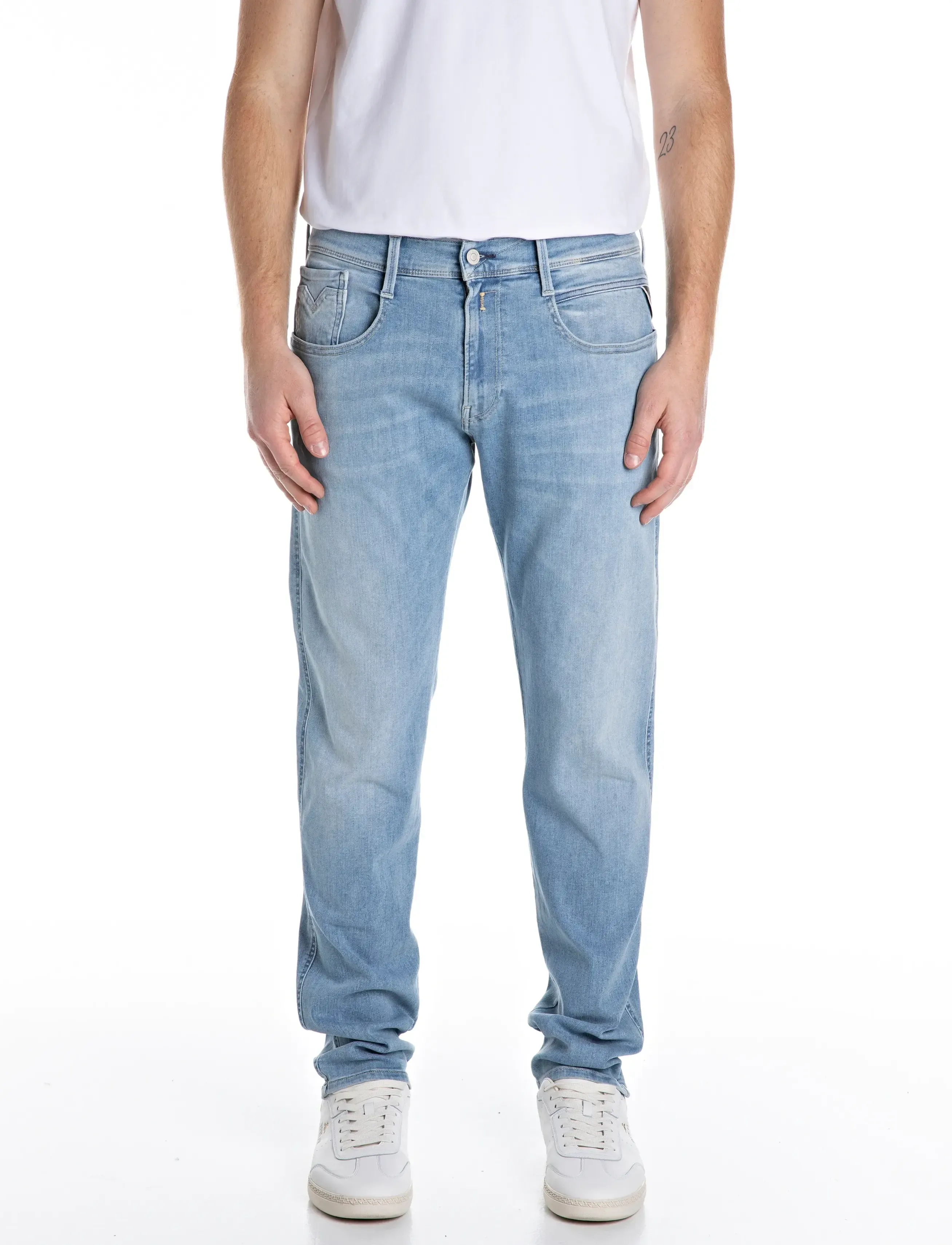 Replay ANBASS SLIM Hyperflex Dust  DENIM Trousers - Jeans - BLUE / blue