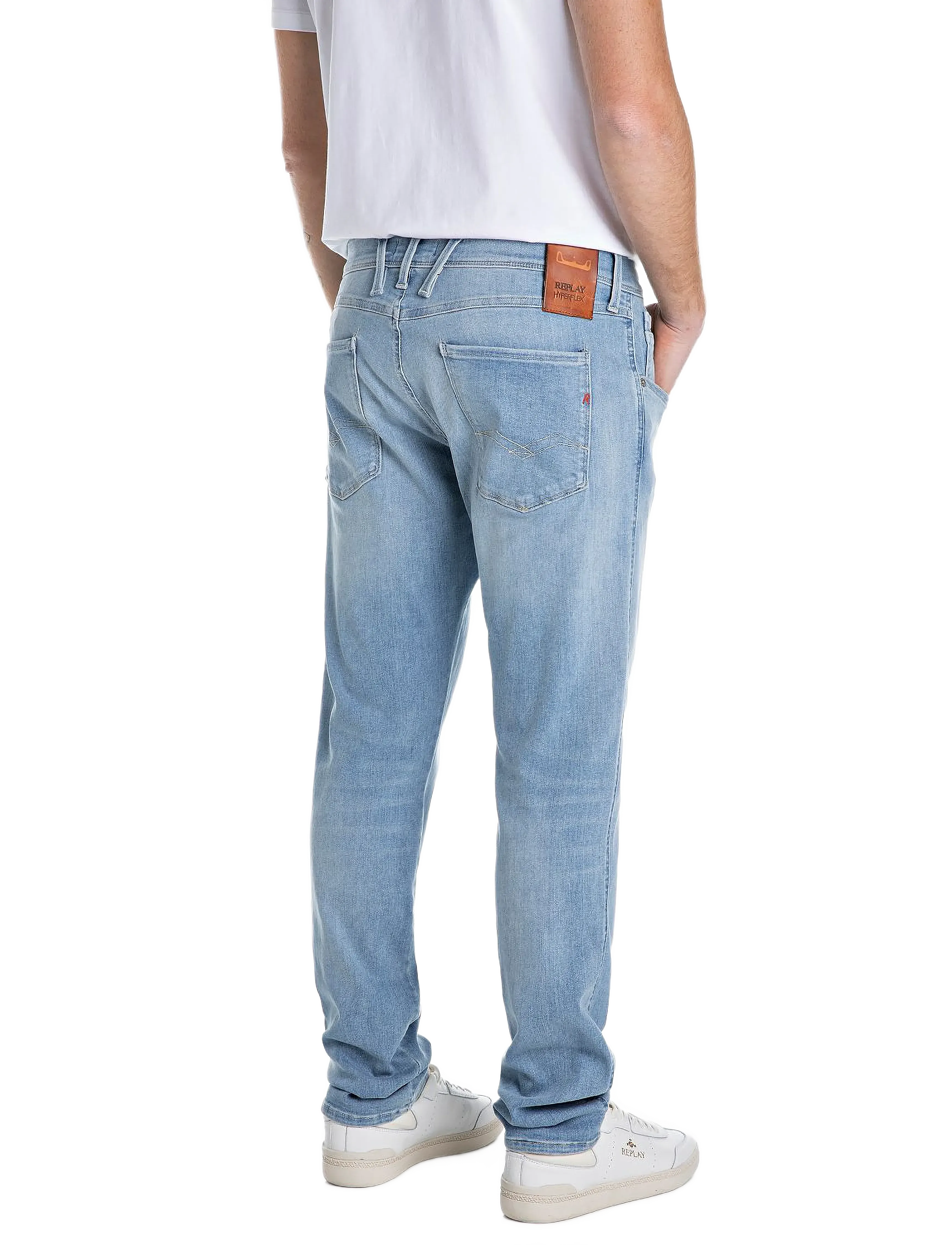 Replay - ANBASS SLIM Hyperflex Dust  DENIM Trousers - slim jeans - blue - 3