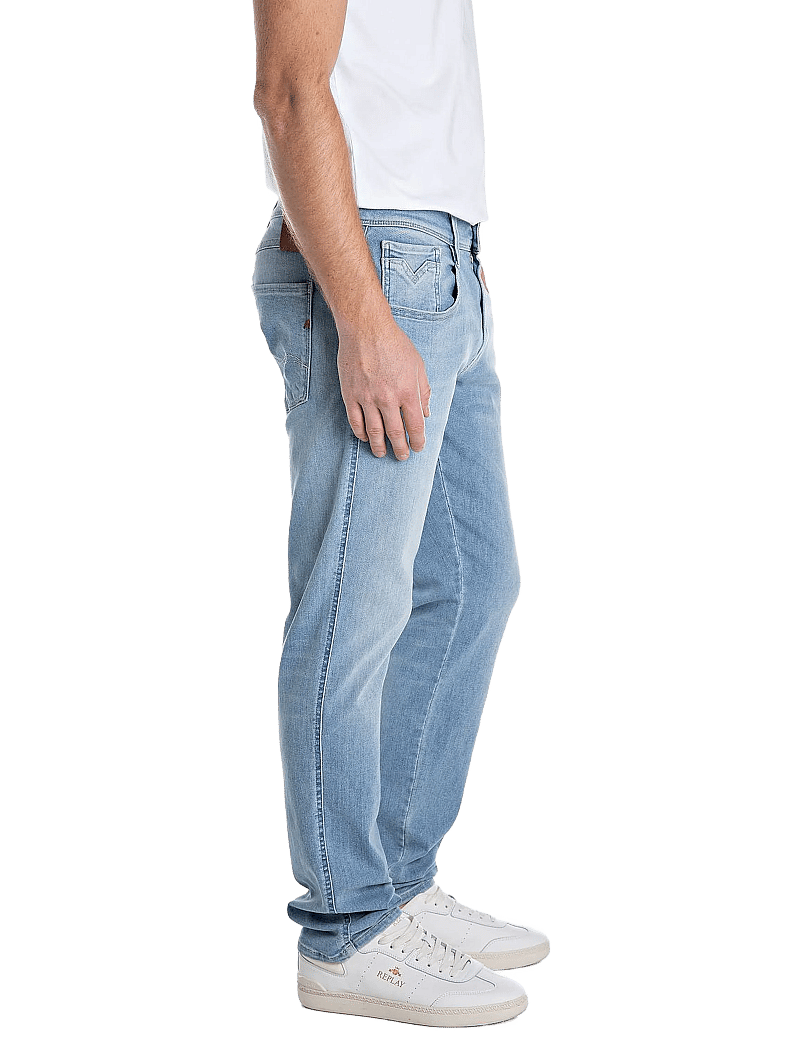 Replay - ANBASS SLIM Hyperflex Dust DENIM Trousers - slim fit jeans - blue - 4