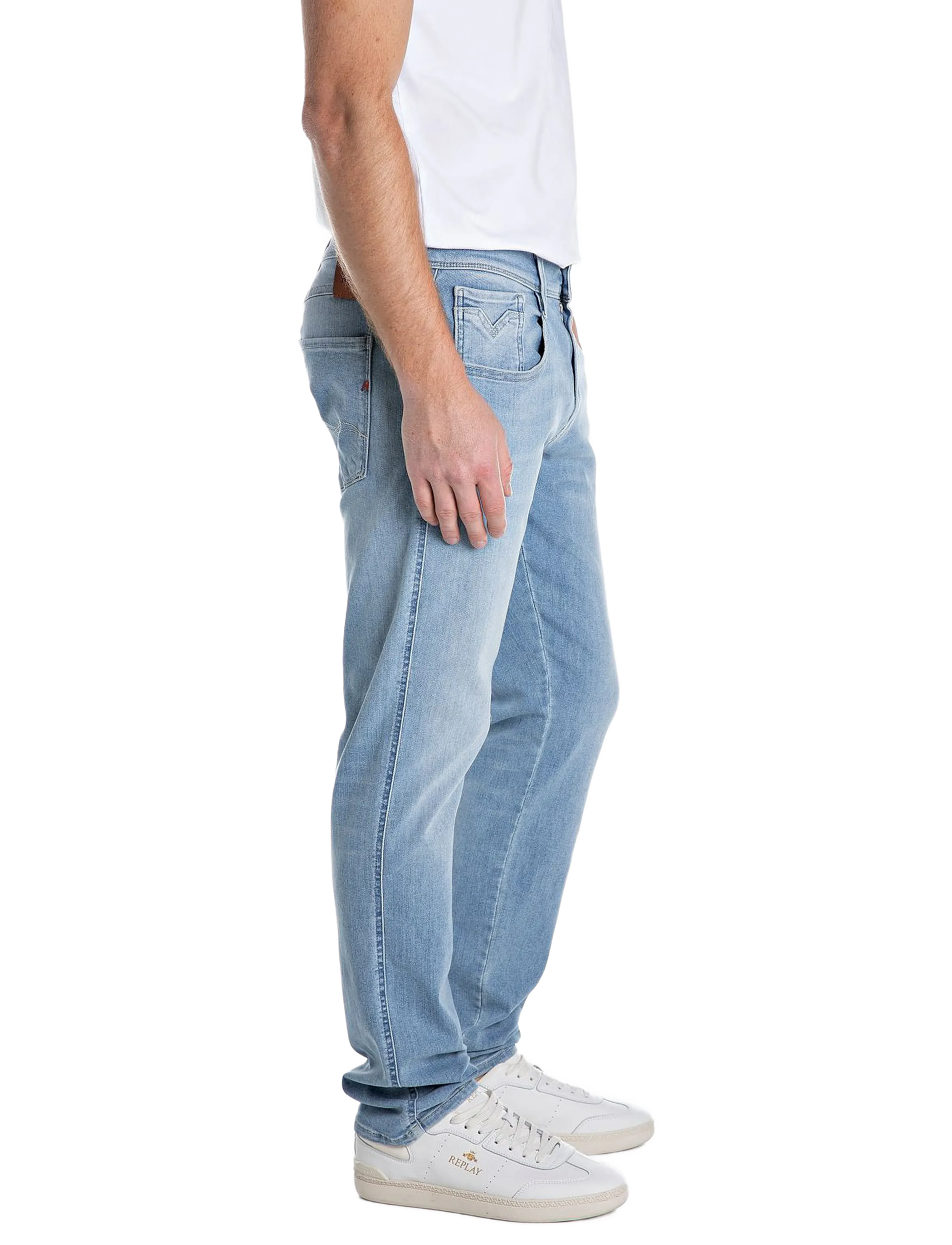 Replay - ANBASS SLIM Hyperflex Dust  DENIM Trousers - slim jeans - blue - 4