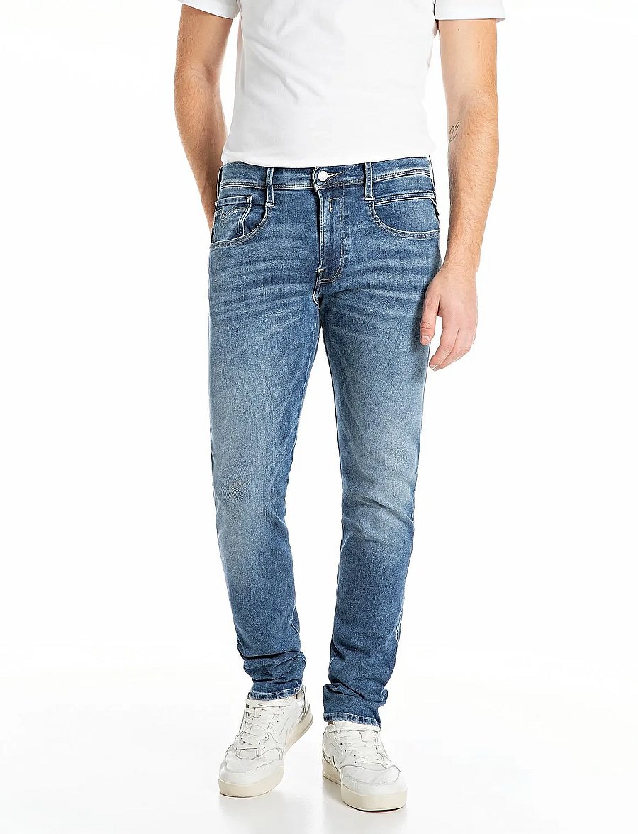 Replay - ANBASS Trousers SLIM HYPERFLEX ORIGINAL - normale jeans - blue - 0