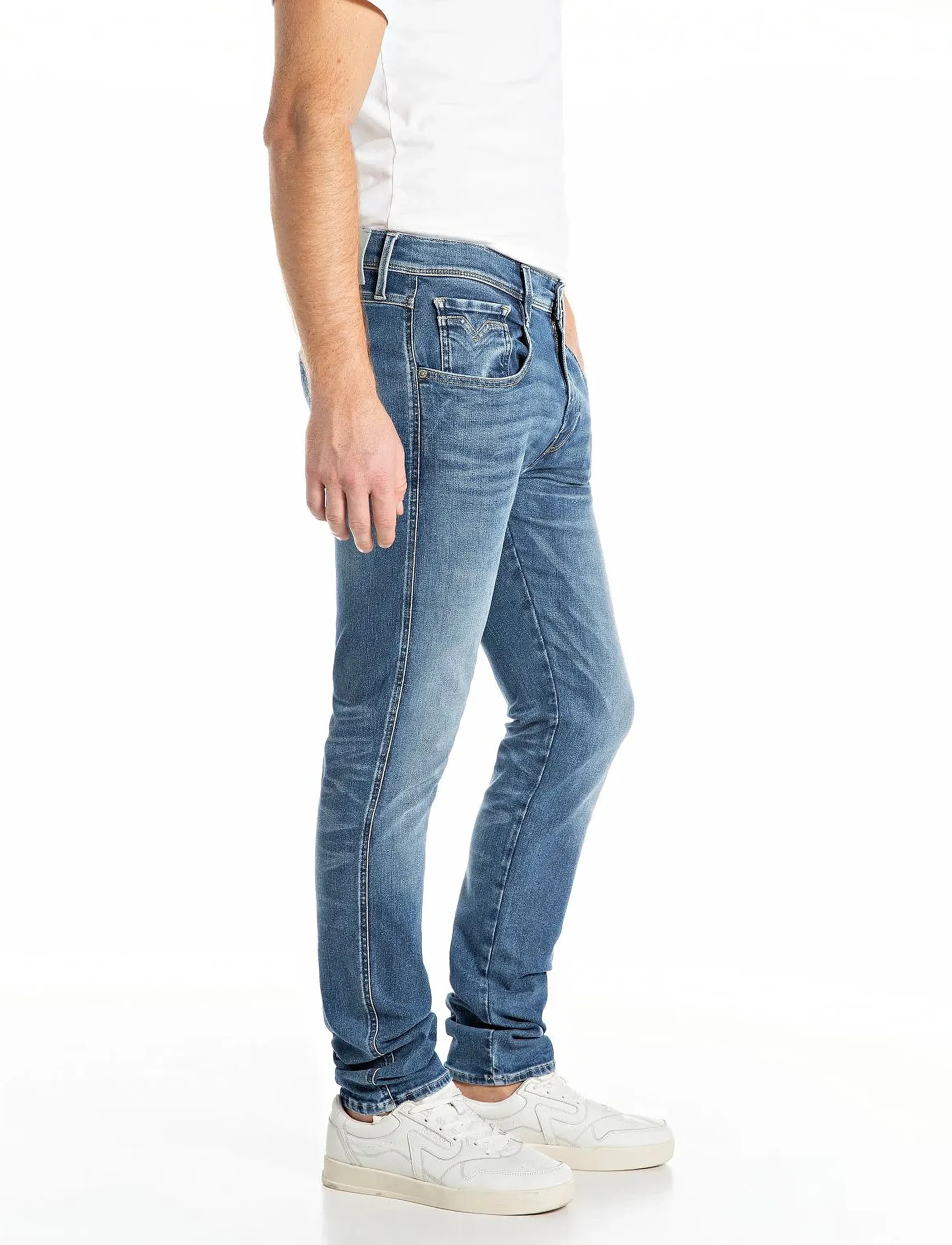 Replay - ANBASS Trousers SLIM HYPERFLEX ORIGINAL - normale jeans - blue - 4