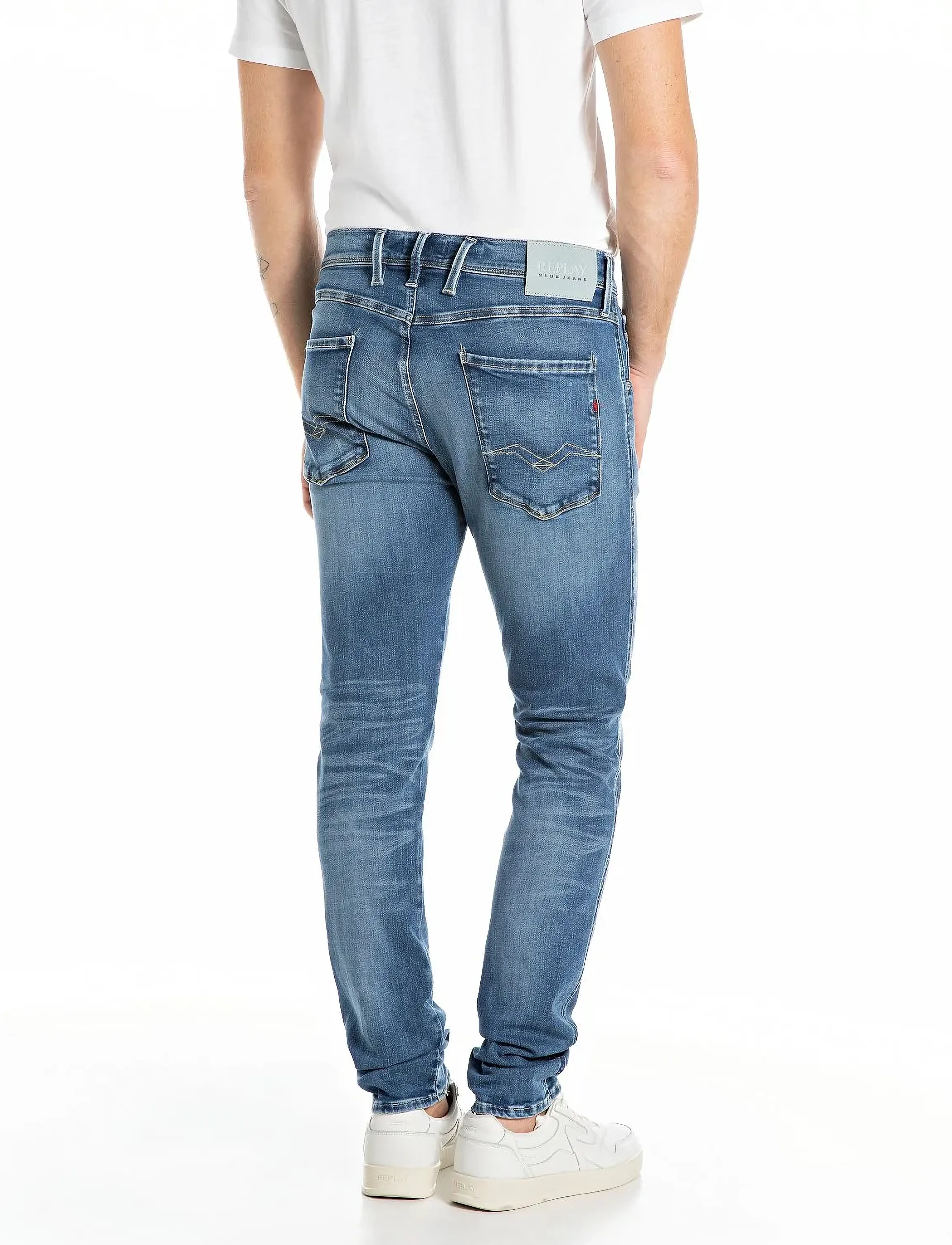 Replay - ANBASS Trousers SLIM HYPERFLEX ORIGINAL - normale jeans - medium blue - 3
