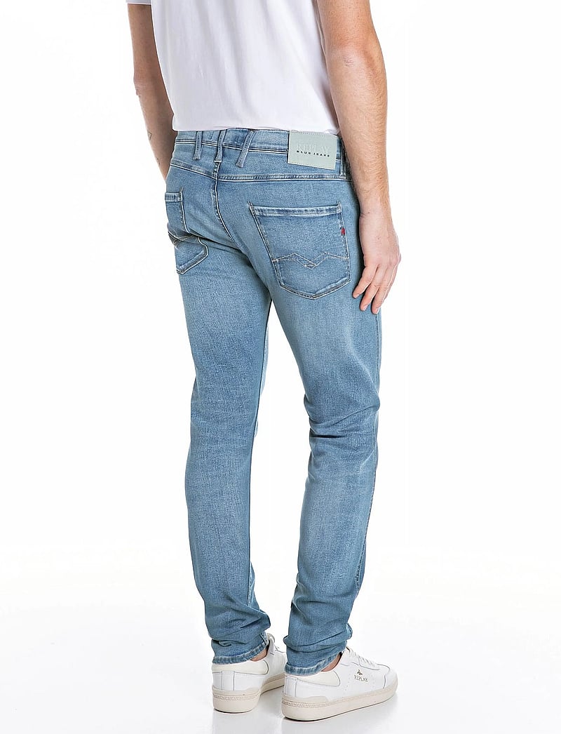 Replay - ANBASS Trousers SLIM HYPERFLEX ORIGINAL - kitsad teksad - blue - 3