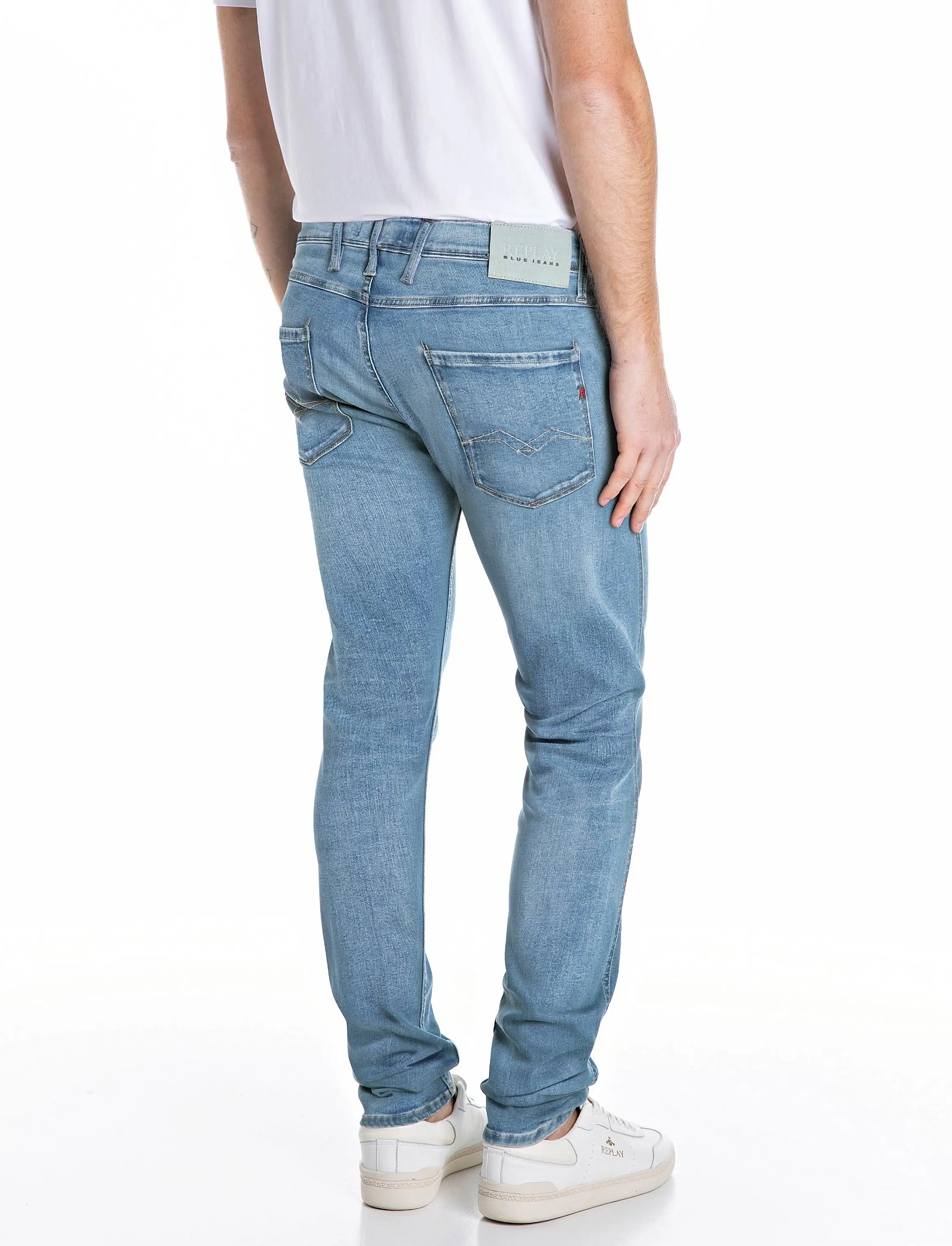 Replay - ANBASS Trousers SLIM HYPERFLEX ORIGINAL - slim jeans - blue - 3