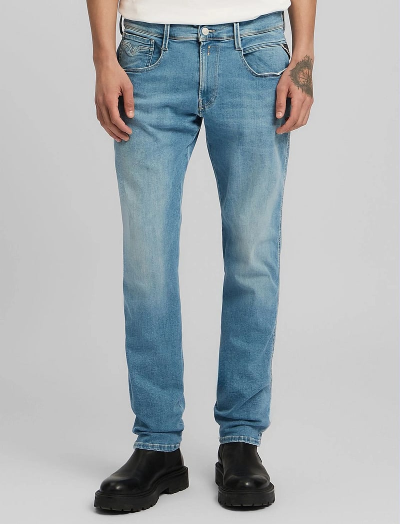 Replay - ANBASS Trousers SLIM HYPERFLEX ORIGINAL - kitsad teksad - blue - 5