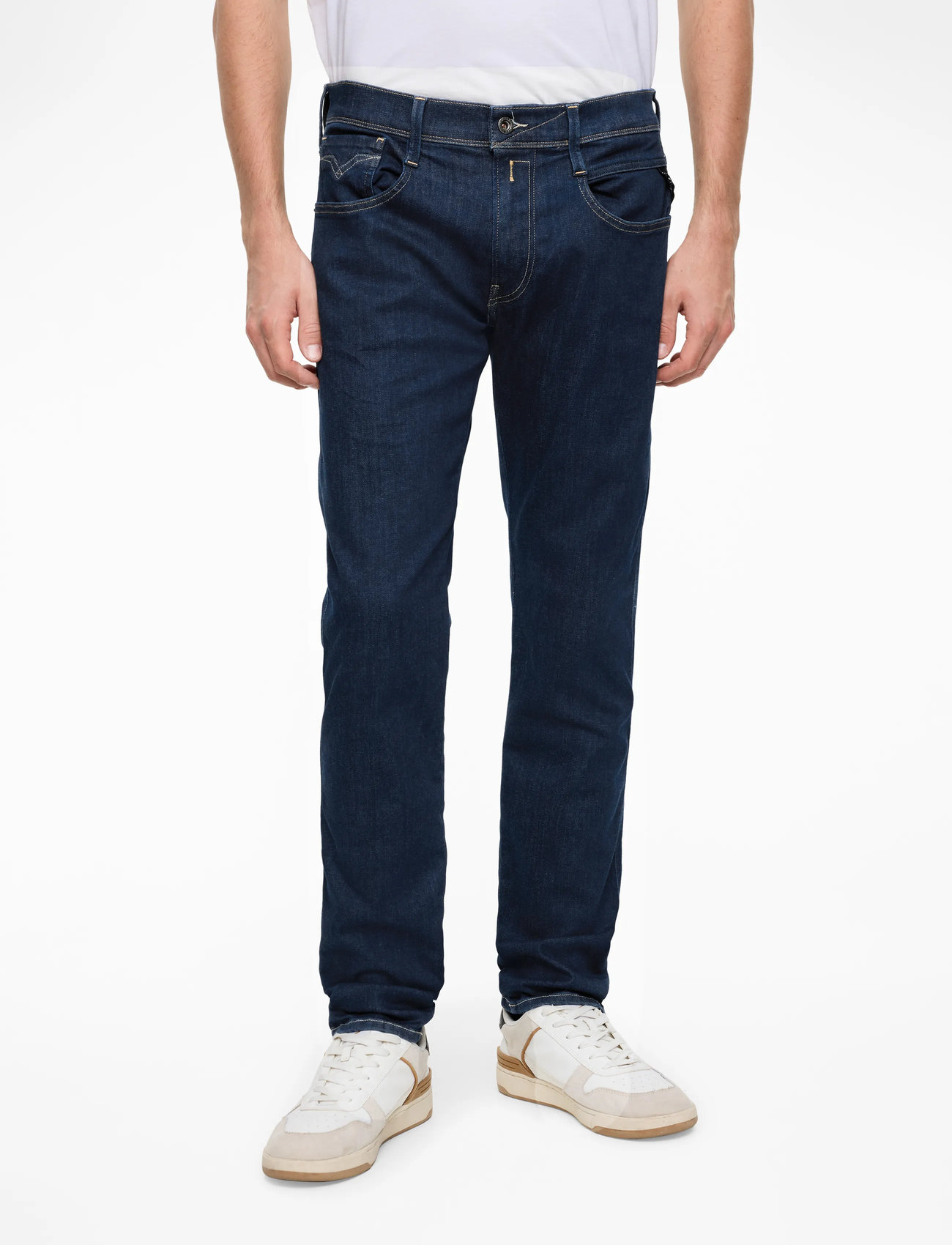 Replay - ANBASS Trousers SLIM HYPERFLEX ECO PLUS - slim jeans - blue - 0