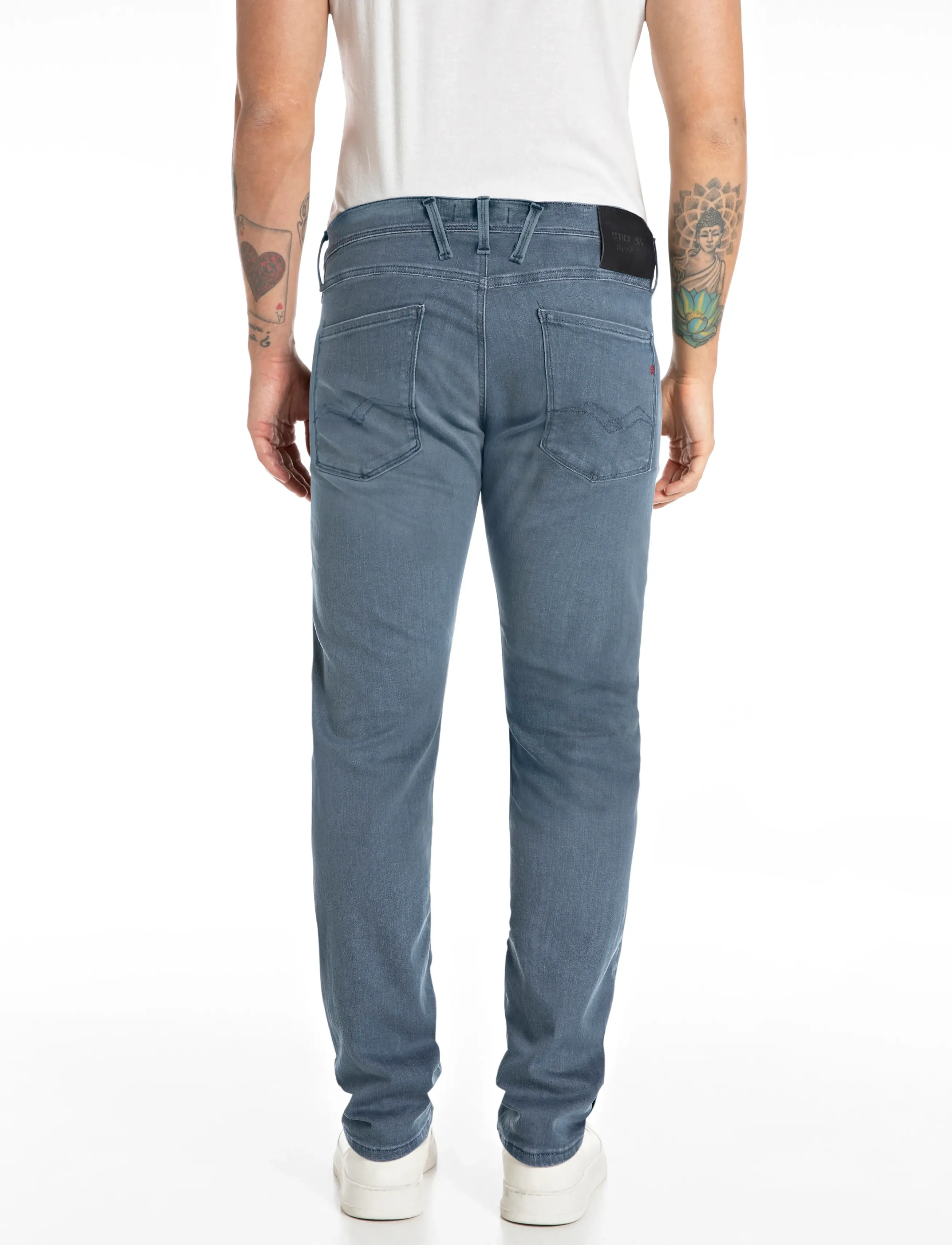 Replay - ANBASS SLIM HYPERFLEX ECO PLUS Sustainable DENIM Trousers - grey - 3