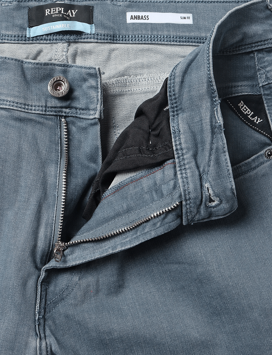 Replay - ANBASS SLIM HYPERFLEX ECO PLUS Sustainable DENIM Trousers - grey - 5