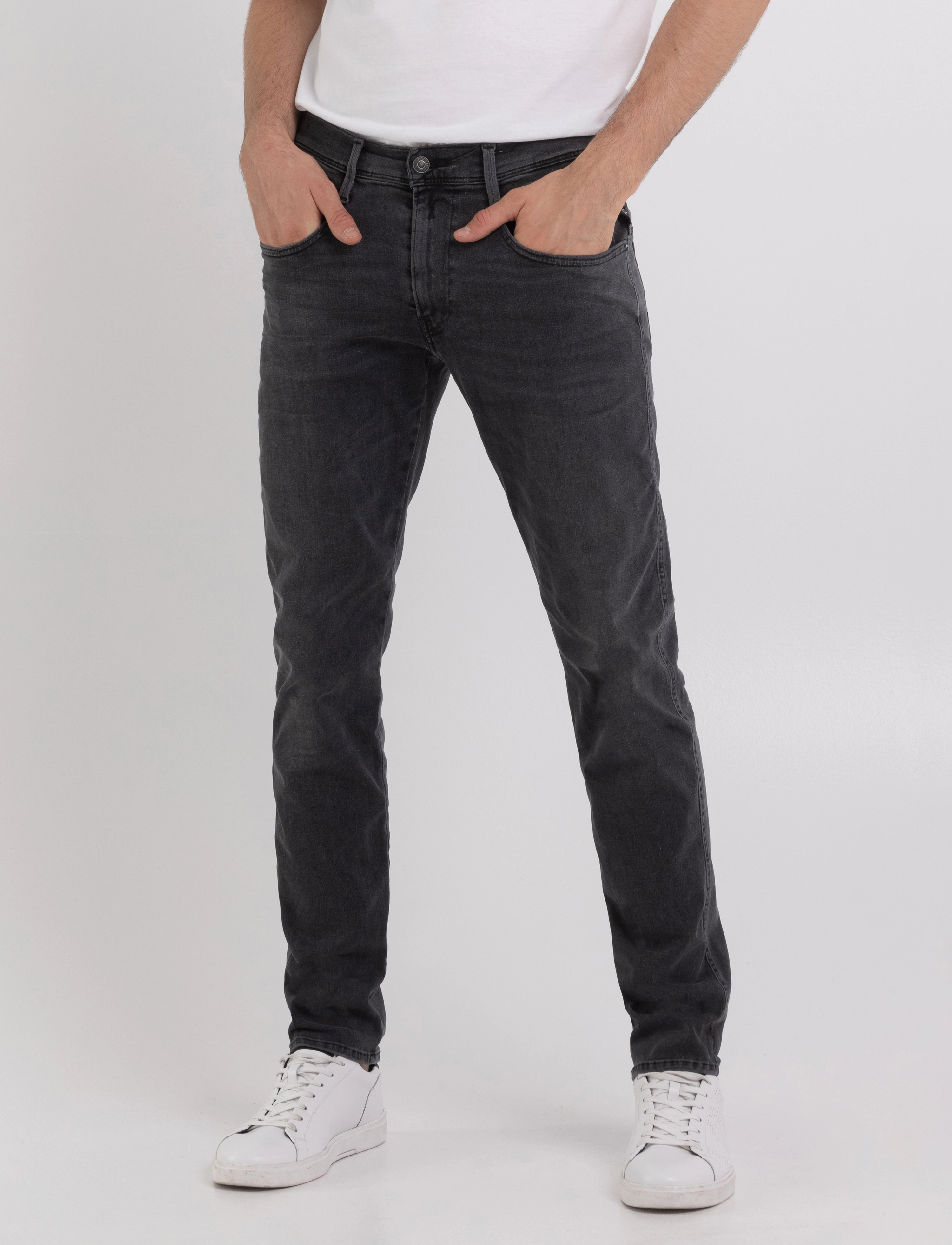 Replay - ANBASS Trousers SLIM HYPERFLEX ORIGINAL - grey - 2