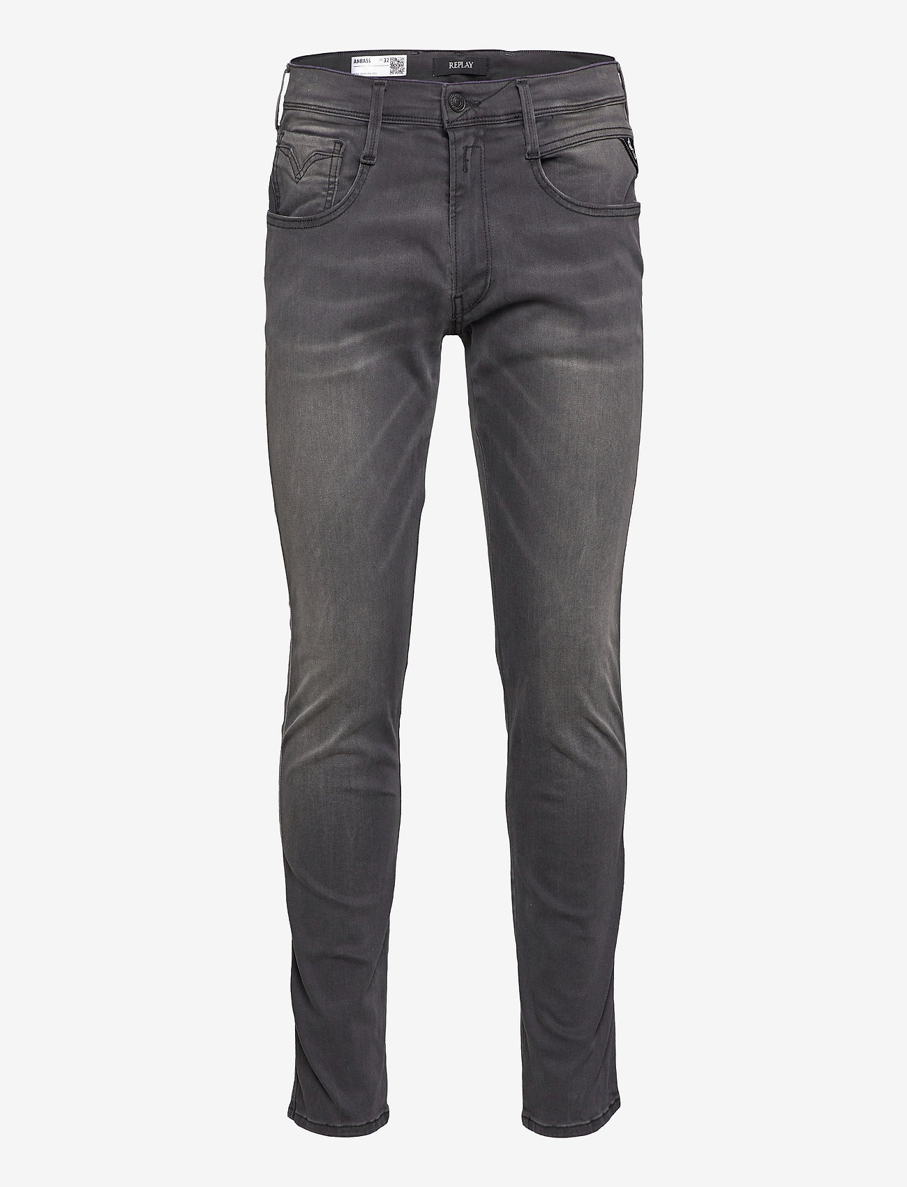Replay - ANBASS Trousers SLIM Hyperflex Re-Used - medium grey - 0