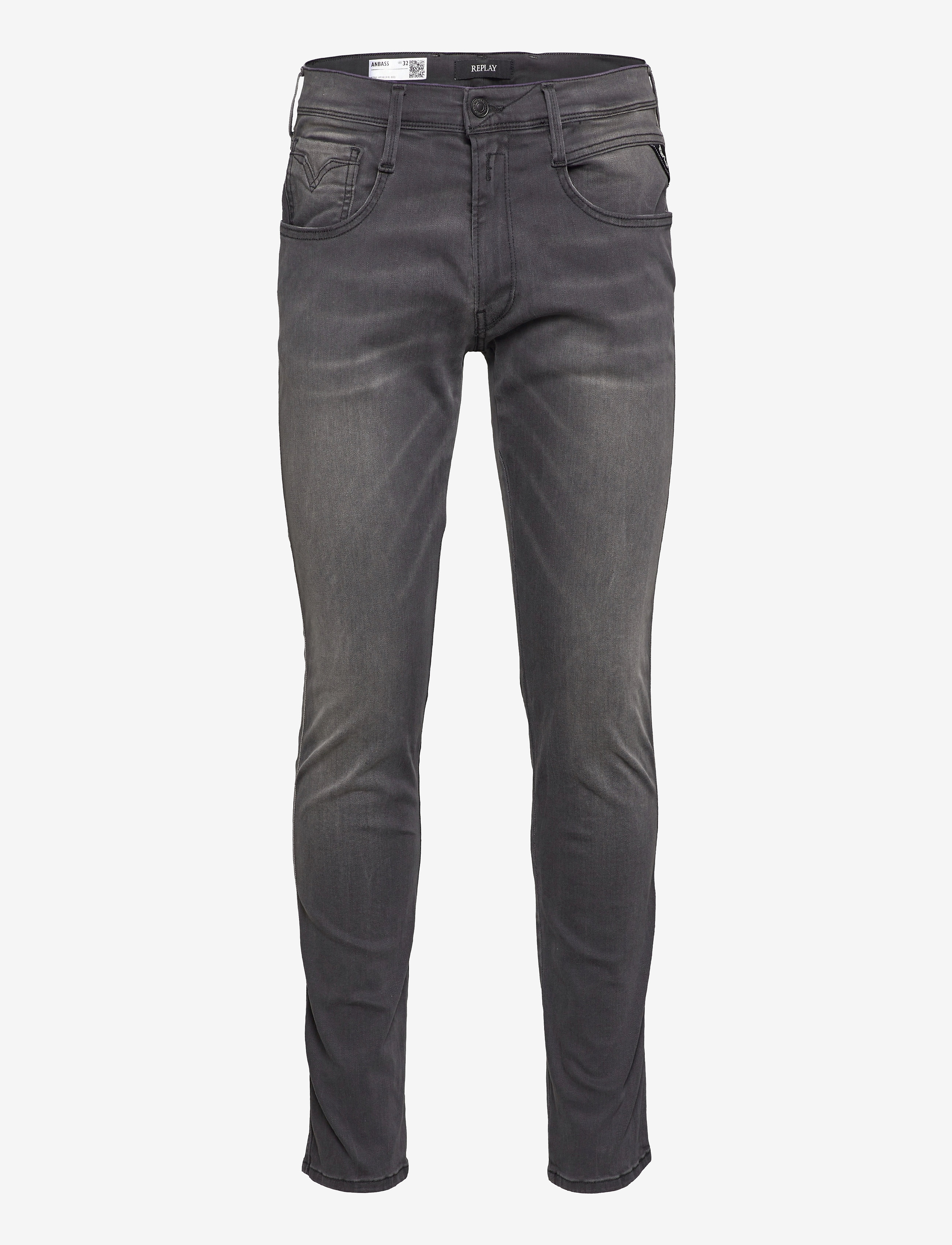 Replay - ANBASS Trousers SLIM Hyperflex Re-Used - medium grey - 0