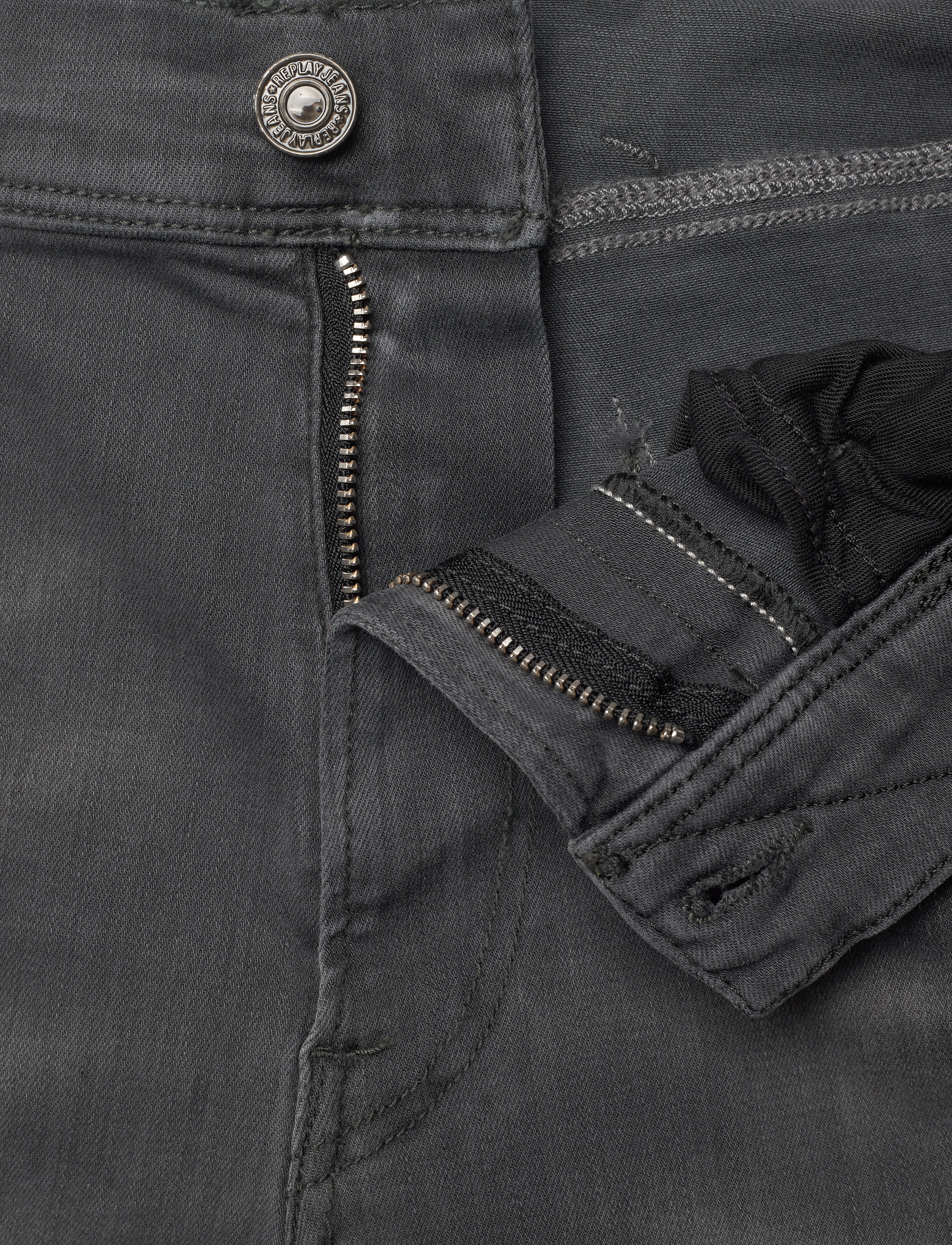 Replay - ANBASS Trousers SLIM White Shades - medium grey - 3