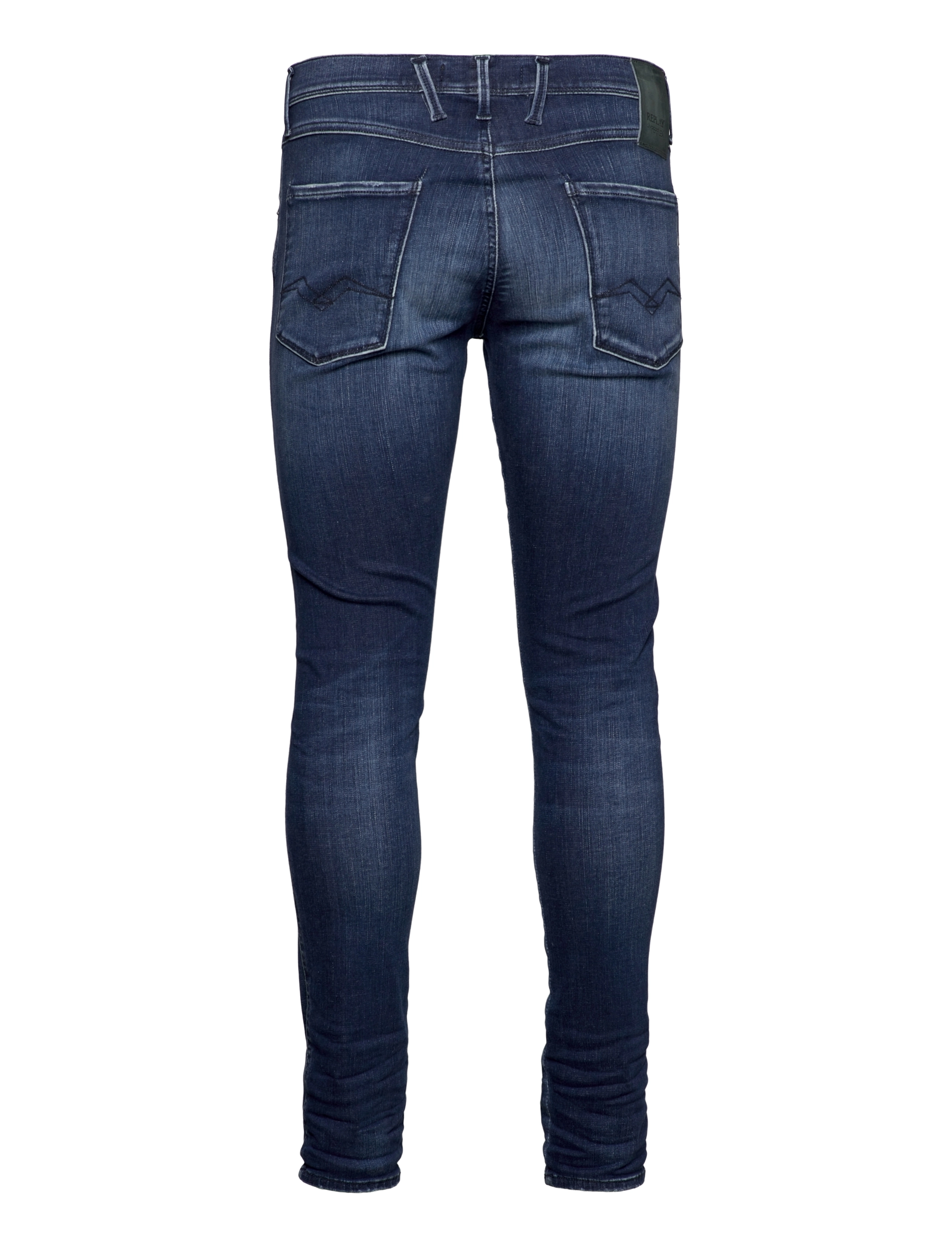 Replay - ANBASS Trousers SLIM White Shades - medium blue - 1