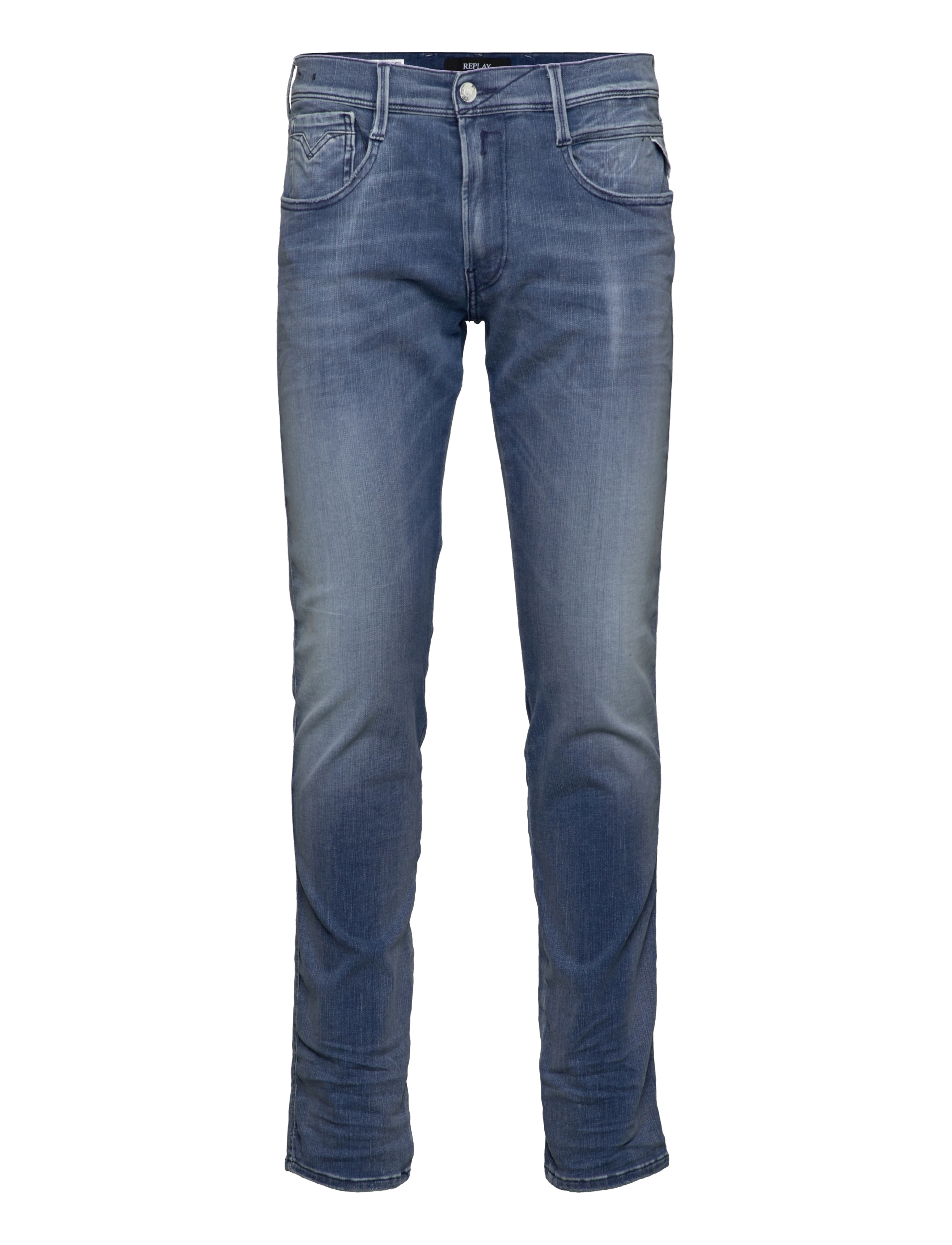 Replay - ANBASS Trousers White Shades - light blue - 0