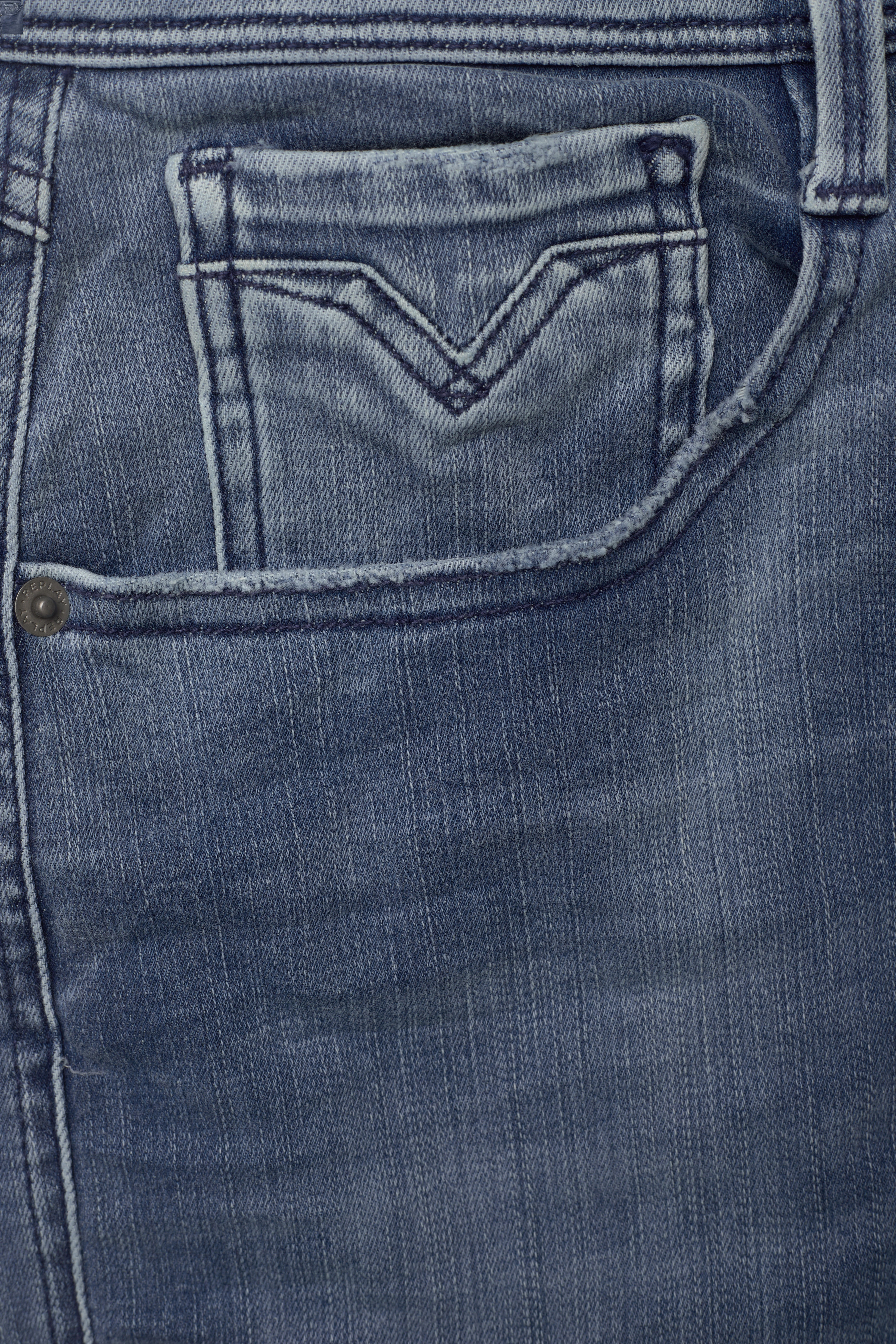 Replay - ANBASS Trousers White Shades - light blue - 3