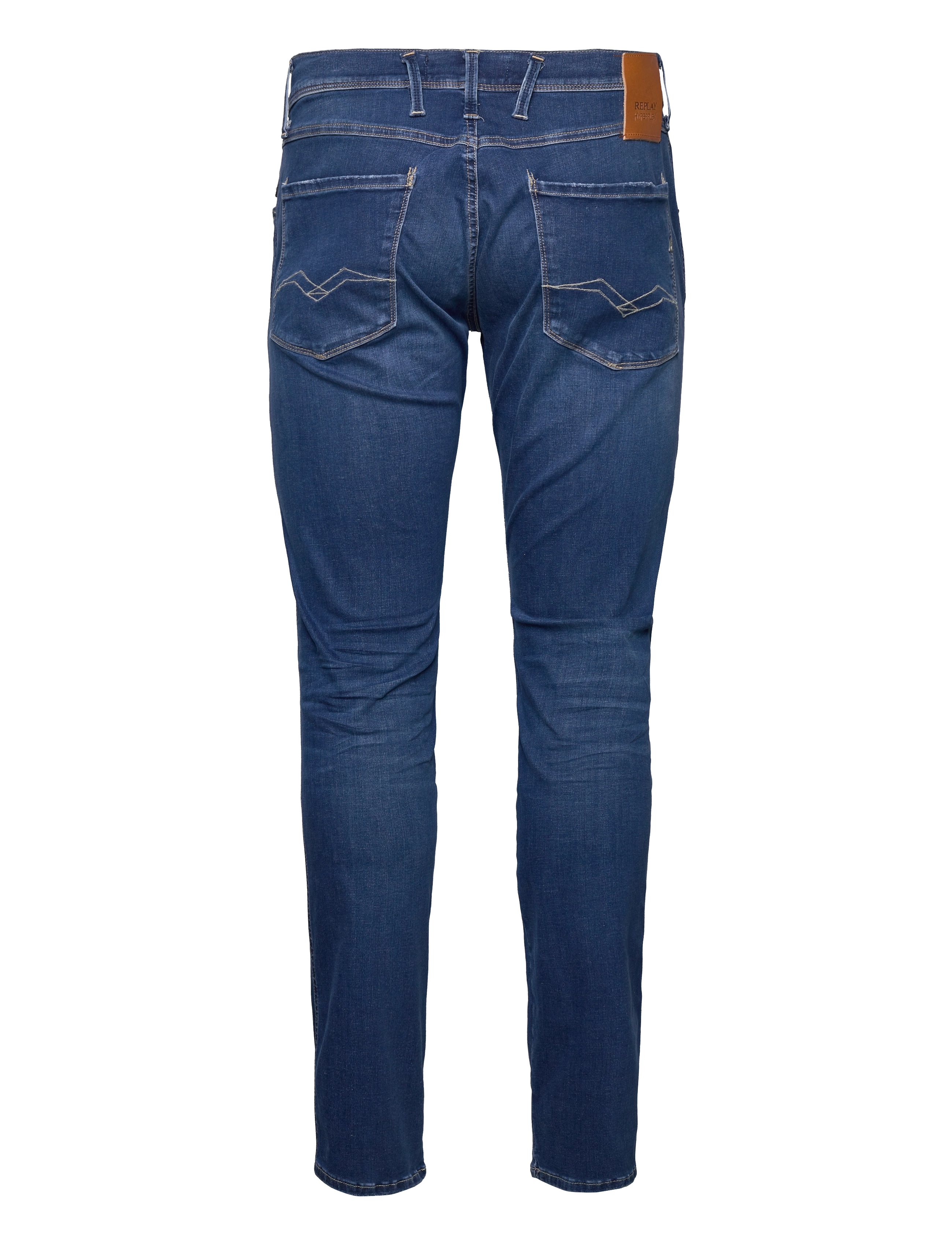Replay - ANBASS Trousers SLIM OCEAN BLUE BROKEN&REPAIRED - blue - 1