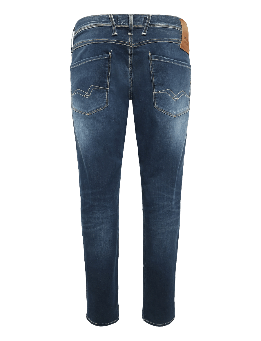 Replay - ANBASS SLIM Hyperflex Re-Used XLite Sustainable DENIM Trousers DARK BLUE - slim fit jeans - blue - 2