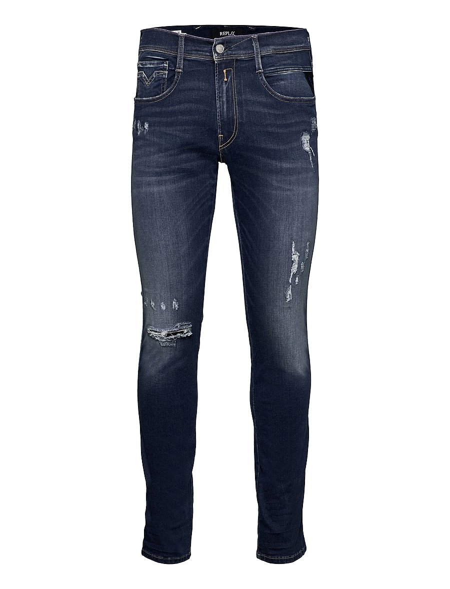Replay - ANBASS Trousers SLIM Hyperflex Re-Used XLite - dark blue - 1