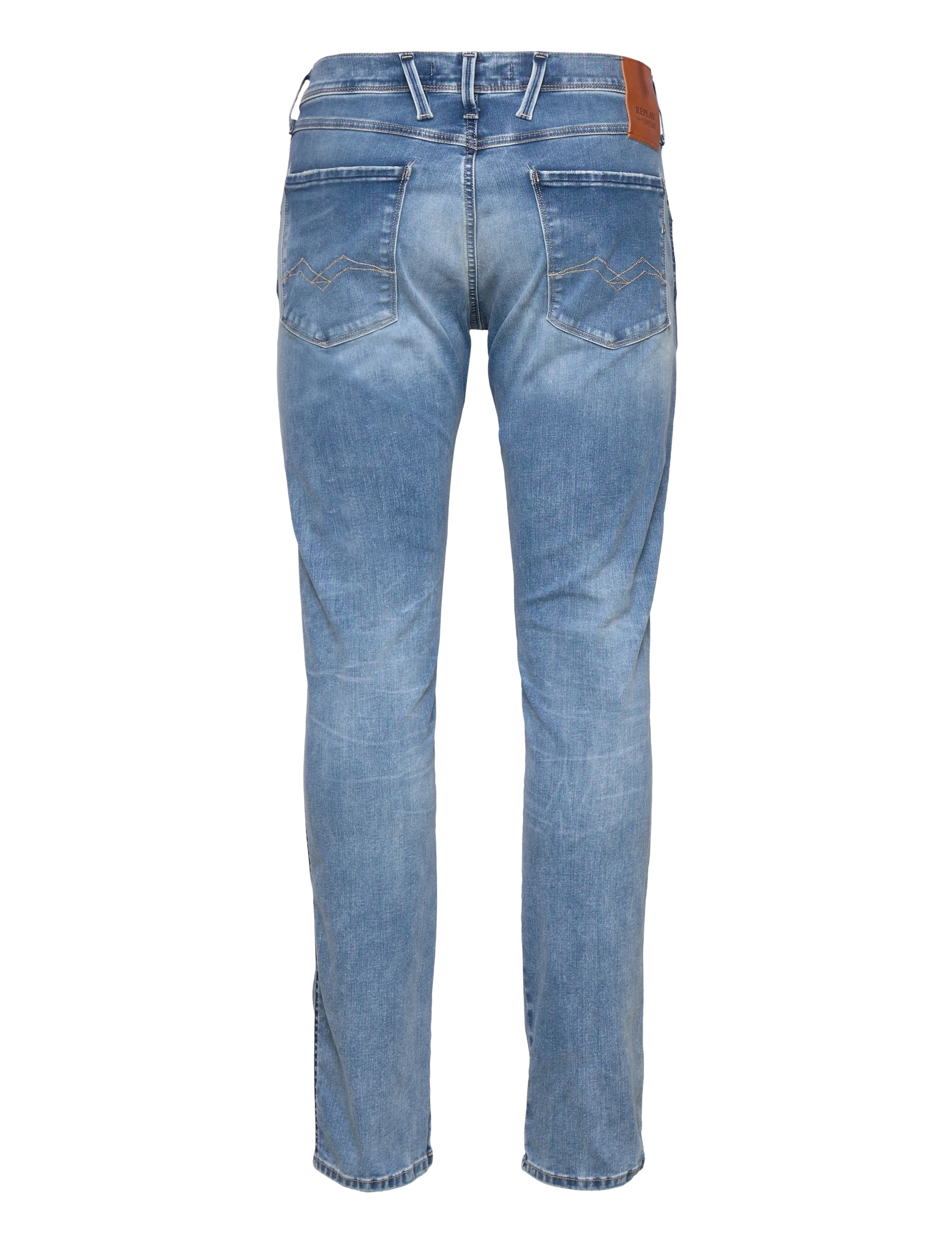 Replay - ANBASS Trousers SLIM OCEAN BLUE BROKEN&REPAIRED - blue - 1