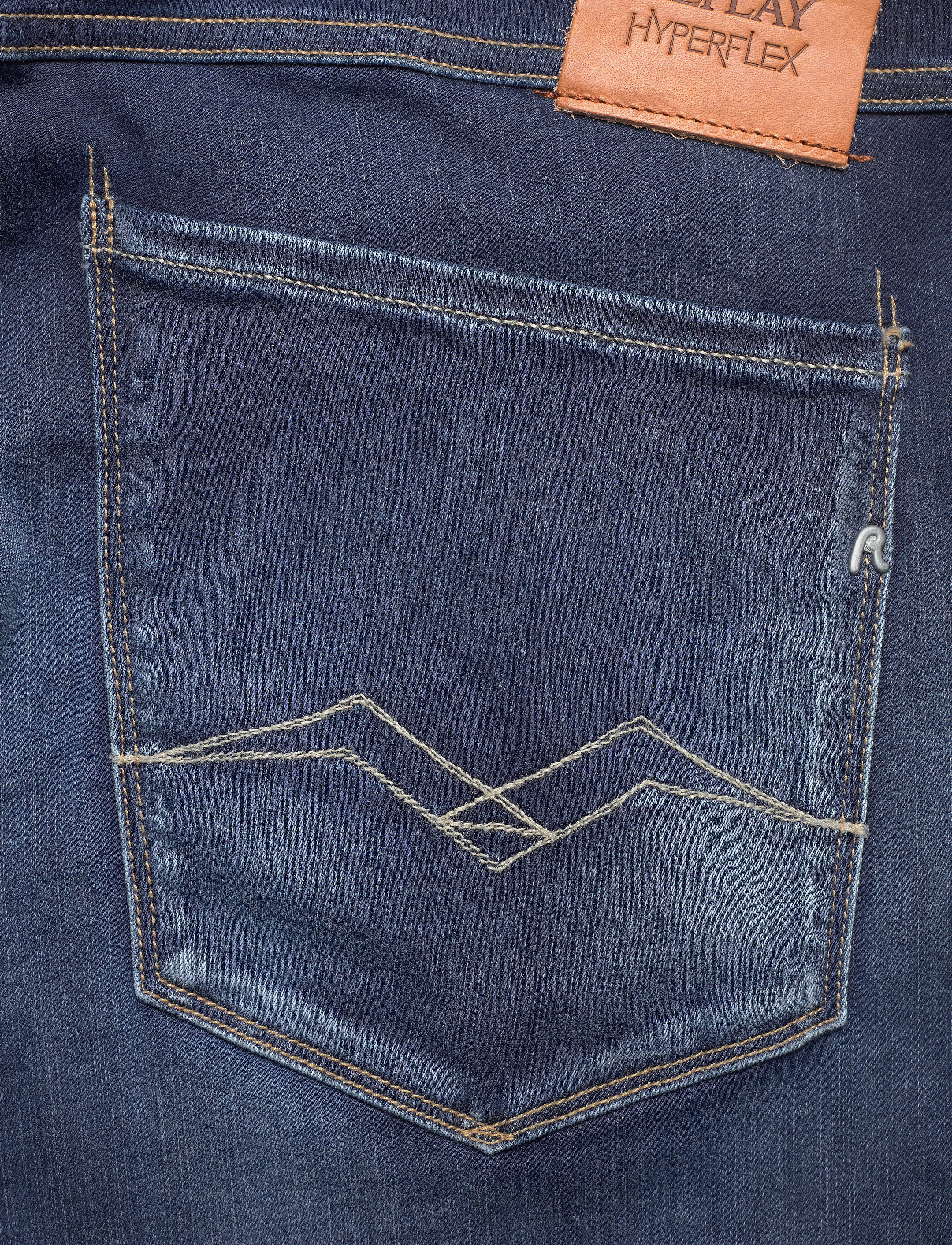 Replay - ANBASS Trousers SLIM Hyperflex Re-Used XLite - dark blue - 4