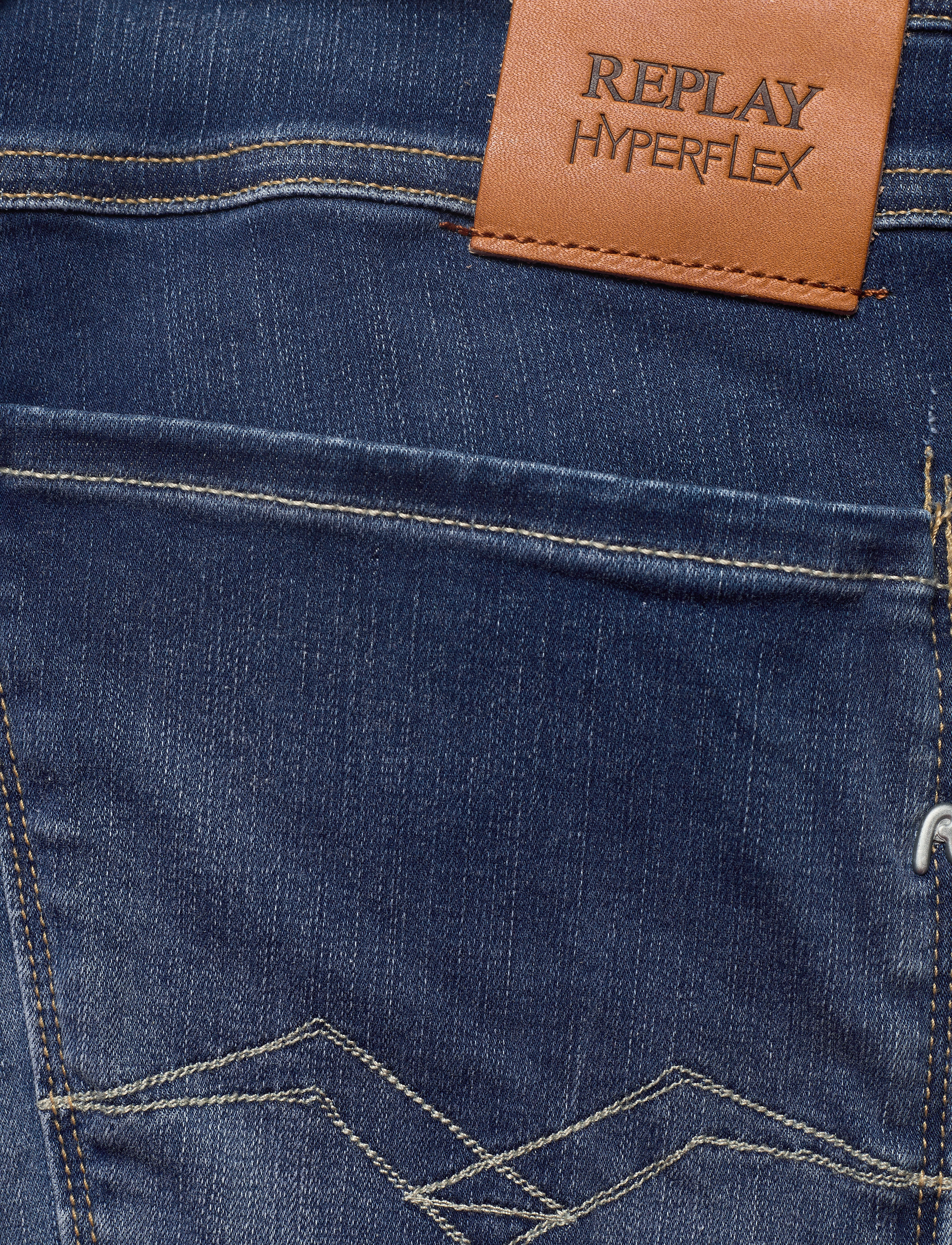 Replay - ANBASS Trousers Hyperflex Re-Used XLite - medium blue - 4
