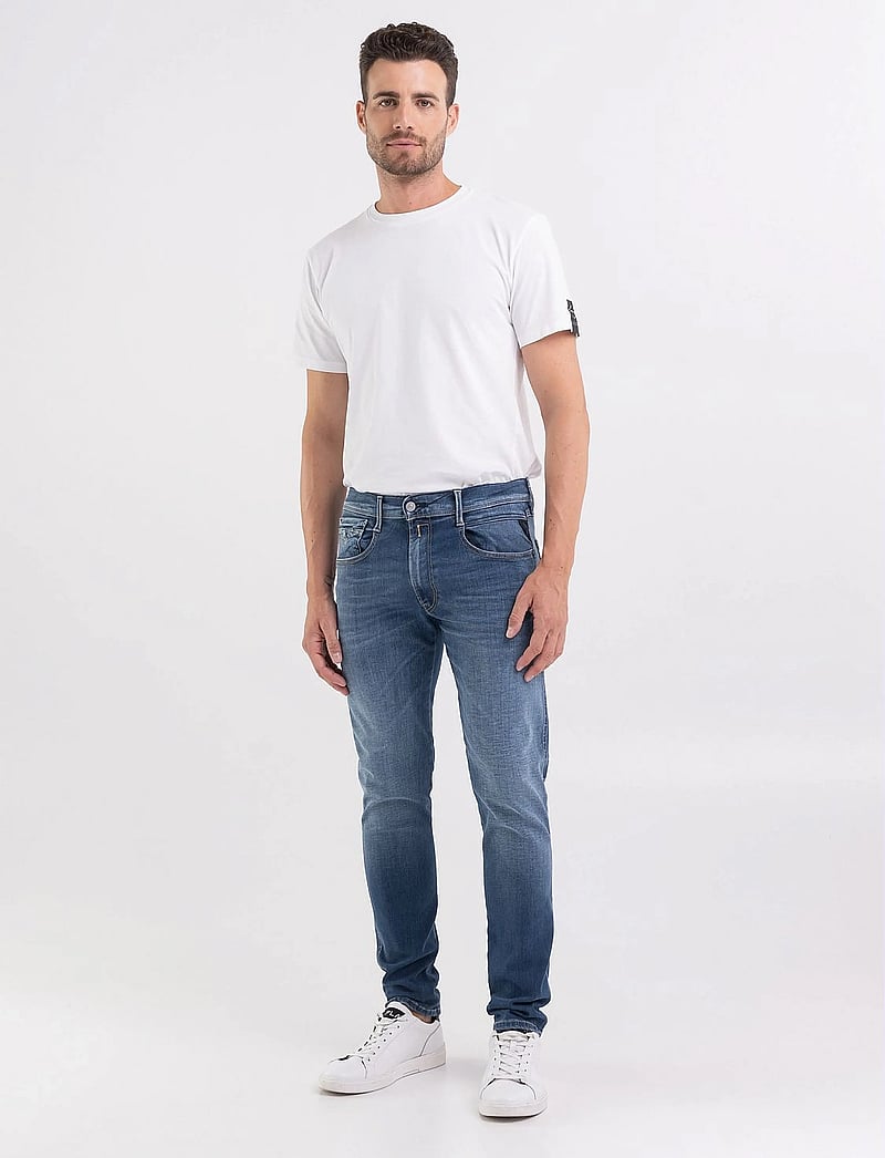 Replay - ANBASS Trousers SLIM Hyperflex Re-Used - slim jeans - dark blue - 3