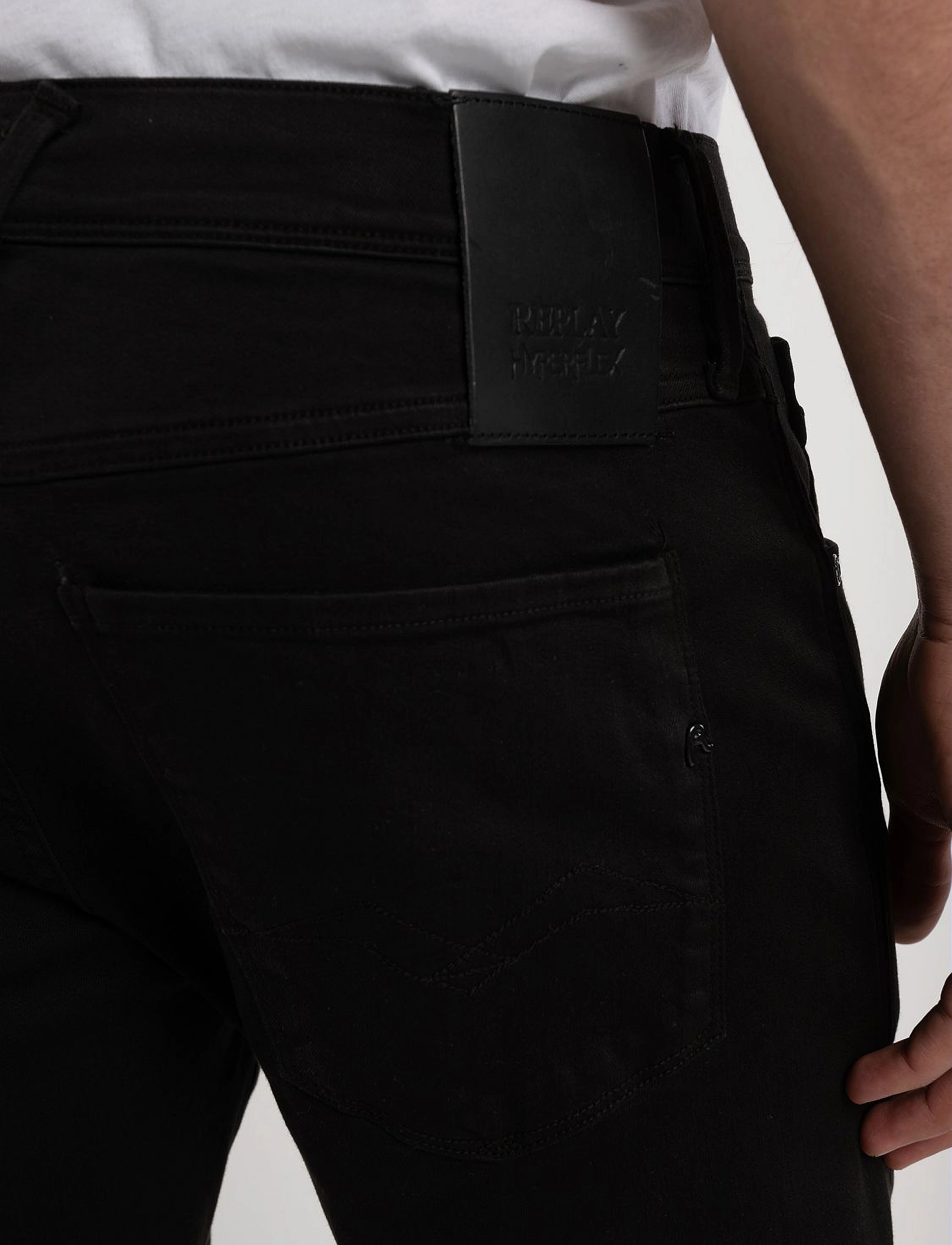Replay - ANBASS Trousers SLIM Hyperflex Colour XLite - black - 5