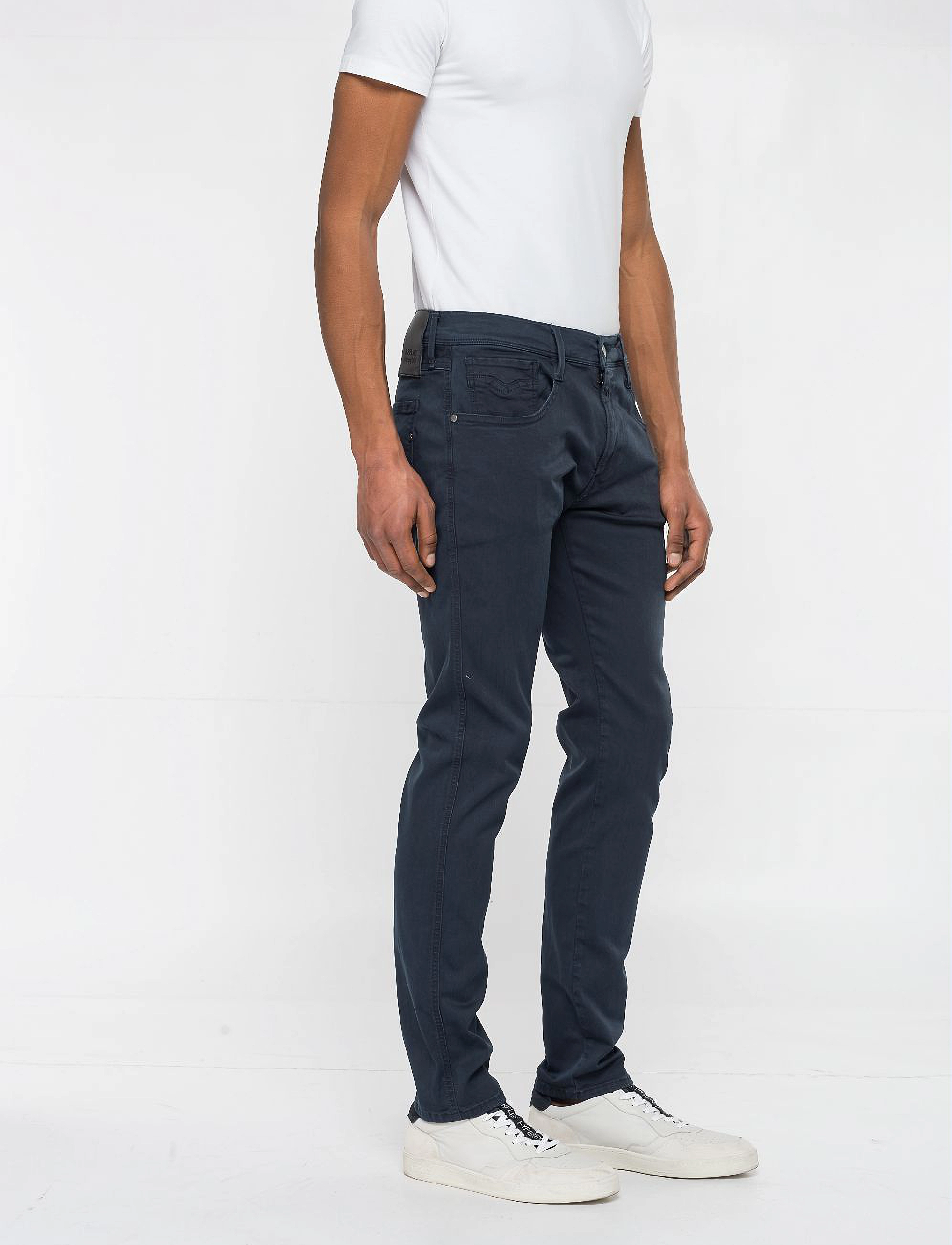 Replay - ANBASS Trousers SLIM Hyperflex Colour XLite - blue - 3
