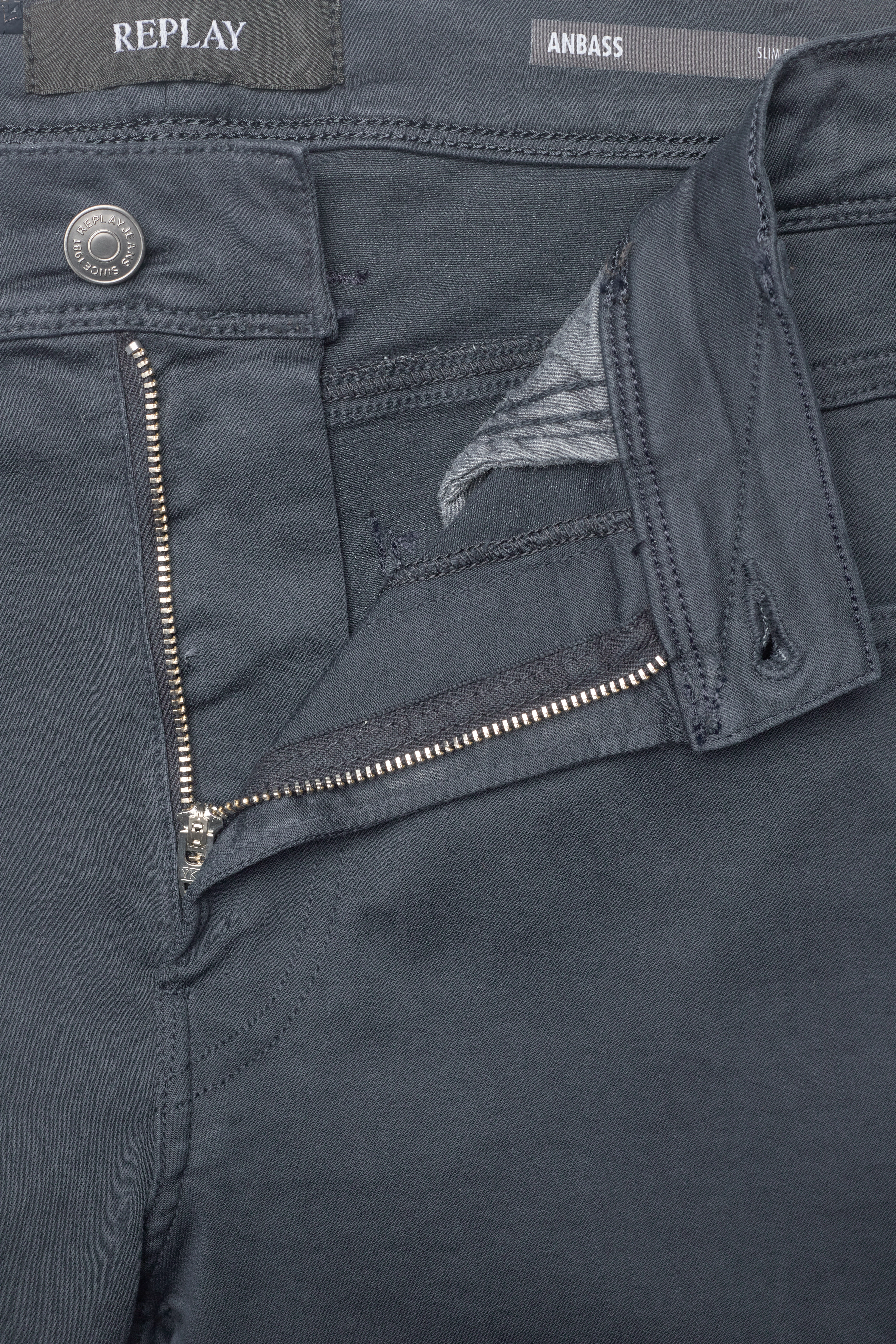 Replay - ANBASS Trousers SLIM Hyperflex Colour XLite - blue - 5