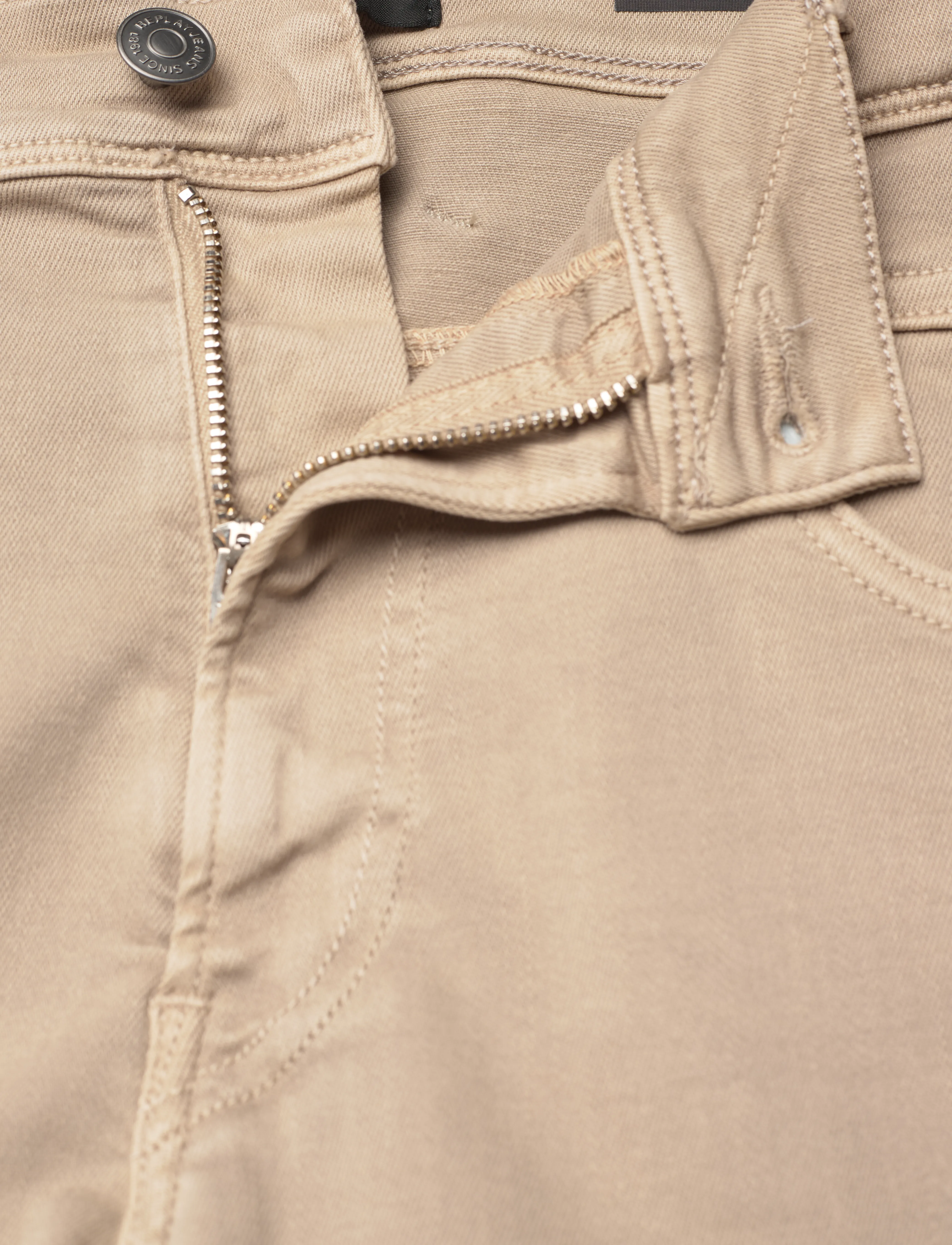 Replay - ANBASS Trousers SLIM Hyperflex Colour XLite - cream - 5