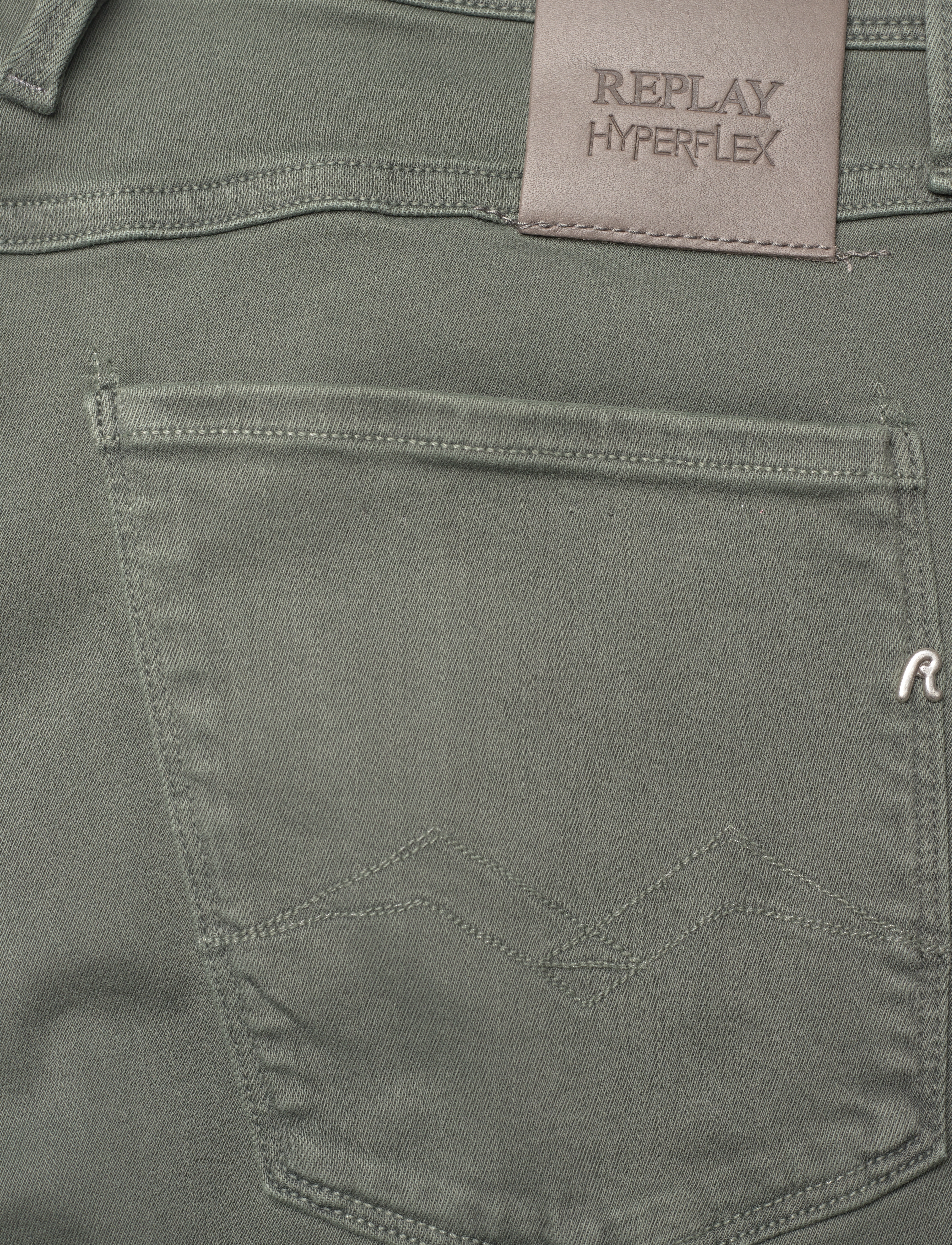 Replay - ANBASS Trousers SLIM Hyperflex Colour XLite - khaki green - 4
