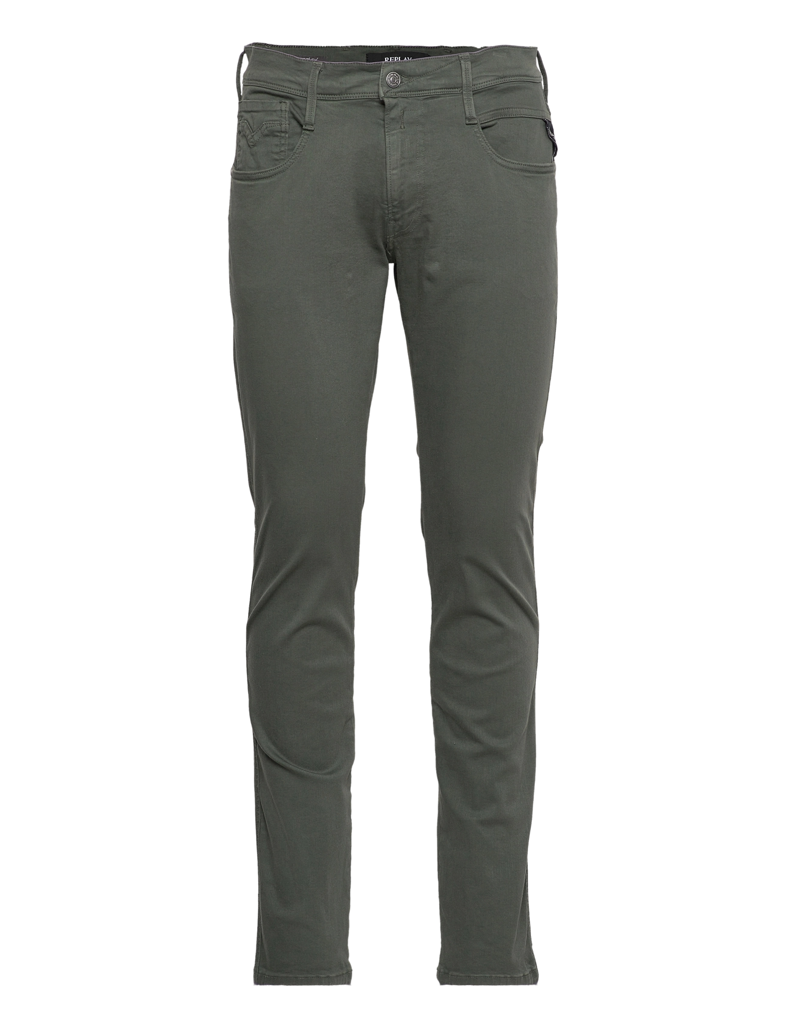 Replay - ANBASS Trousers SLIM Hyperflex Colour XLite - military green.. - 1