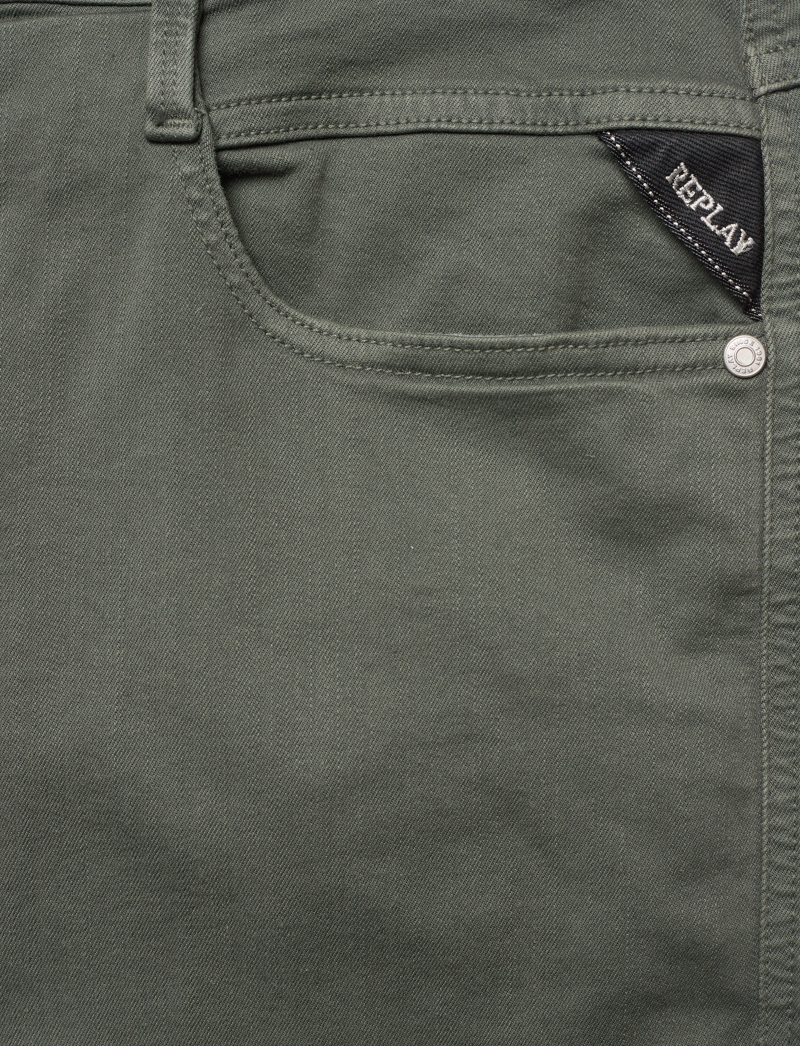 Replay - ANBASS Trousers SLIM Hyperflex Colour XLite - military green.. - 4