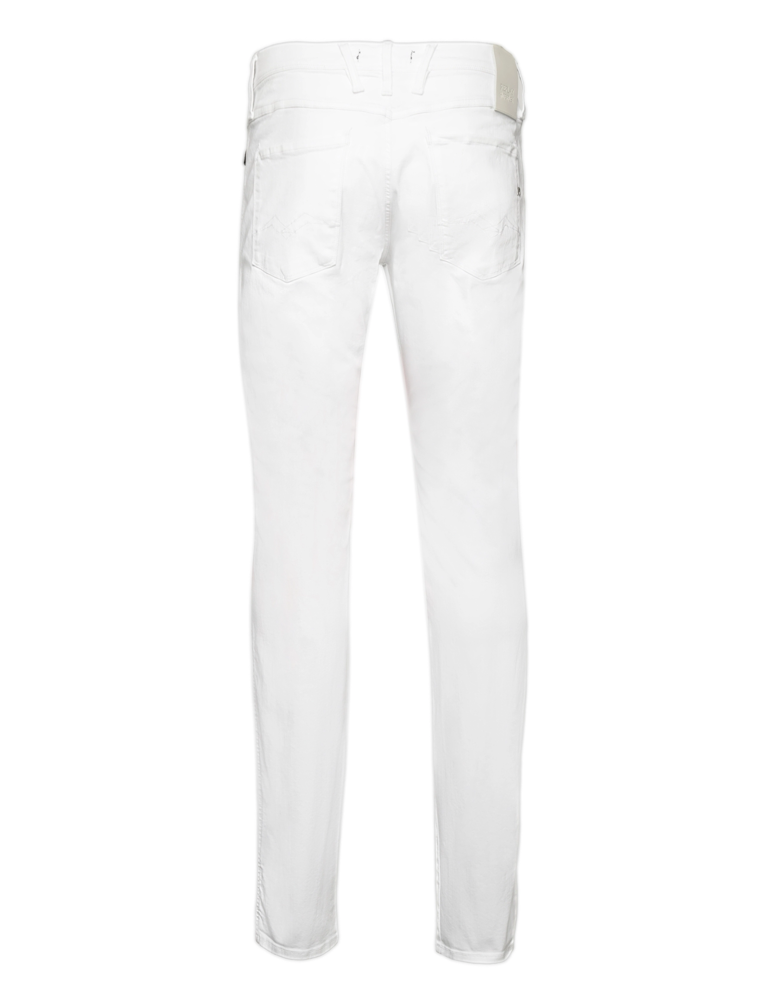 Replay - ANBASS Trousers SLIM Hyperflex Colour XLite - white. - 2