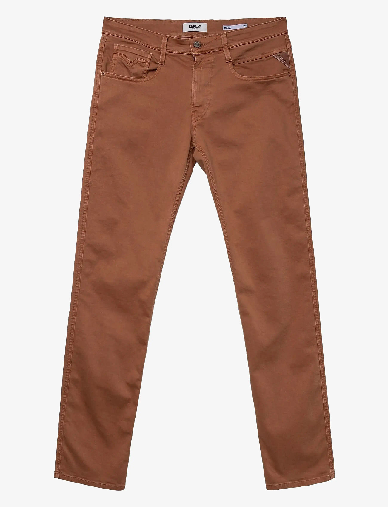 Replay - ANBASS Trousers SLIM - slim fit jeans - brown - 1