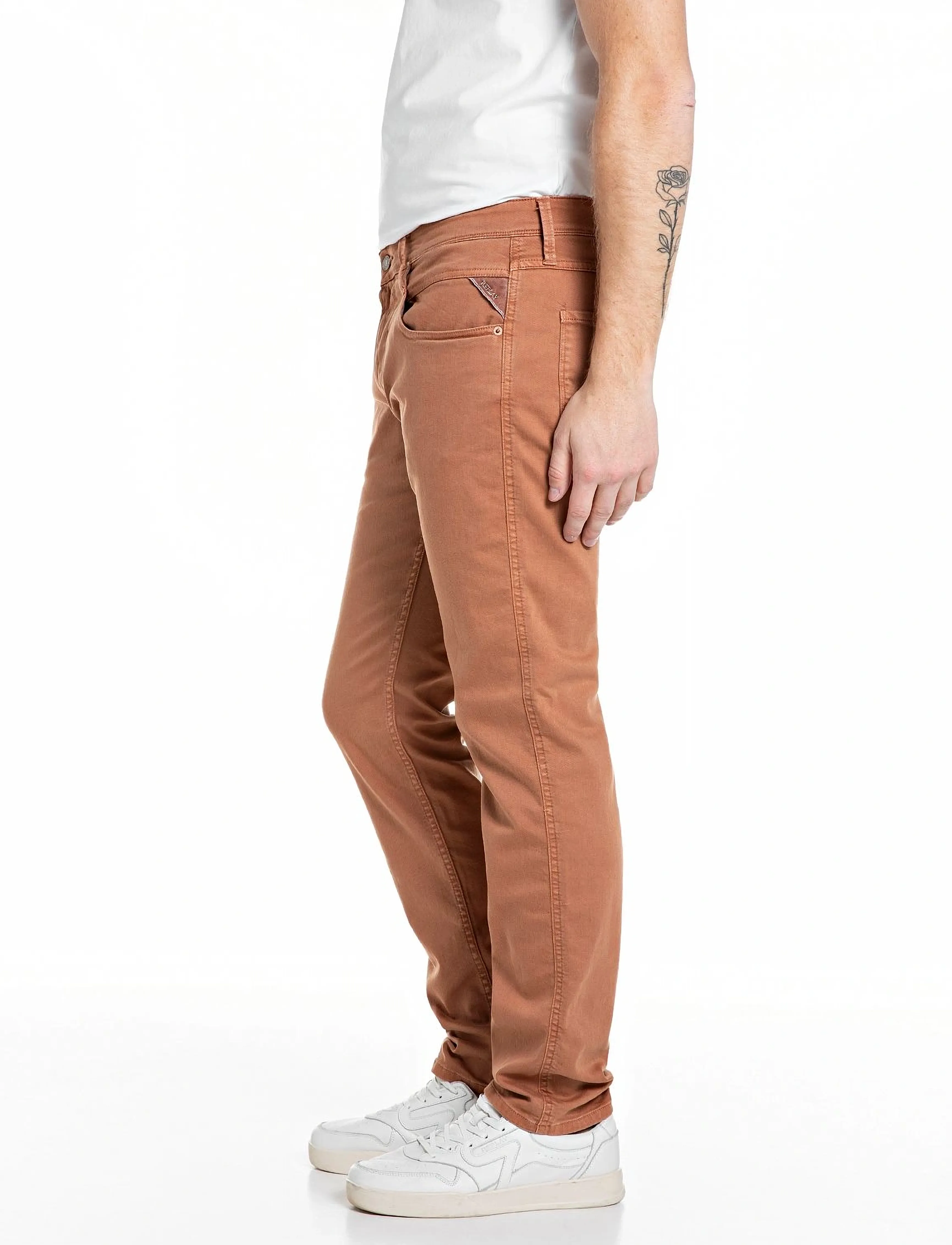 Replay - ANBASS Trousers SLIM - slim jeans - brown - 3