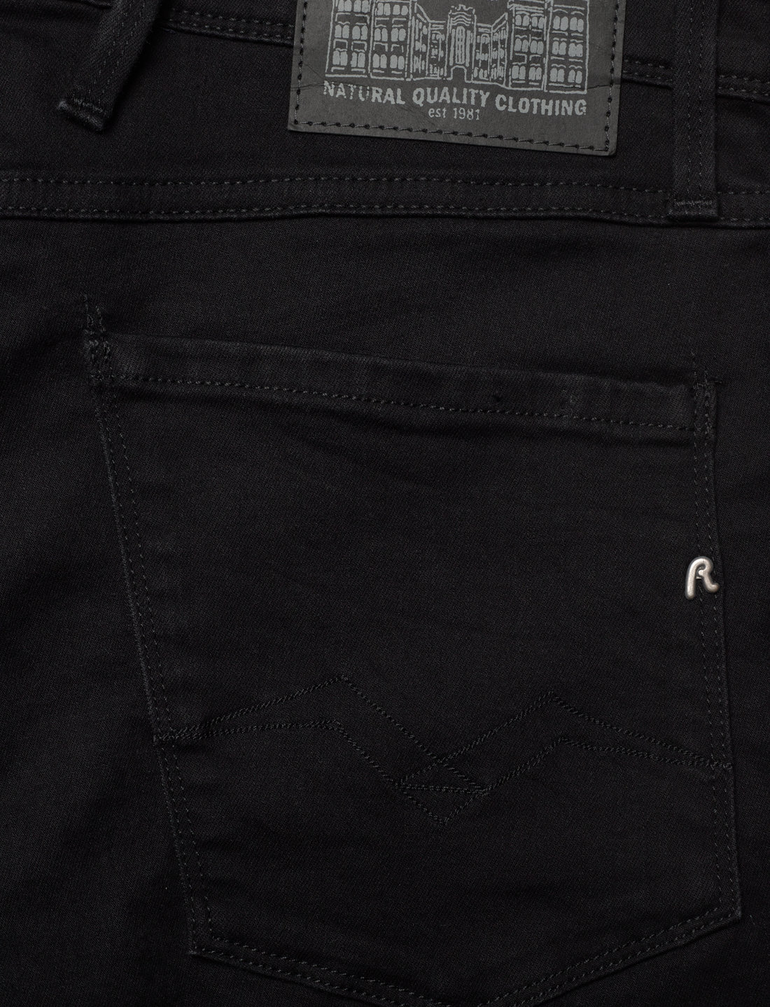 Replay - ANBASS Trousers SLIM - kitsad teksad - black - 4