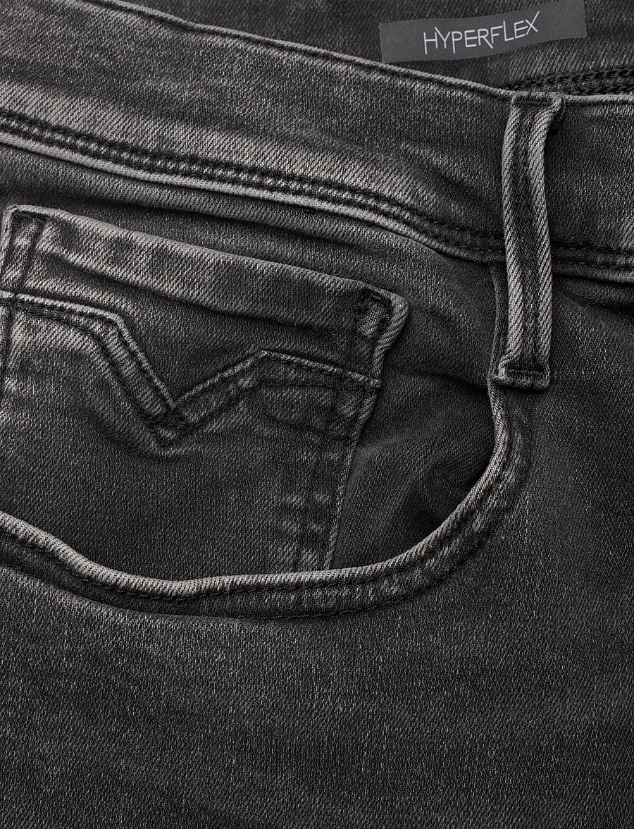 Replay - ANBASS Trousers SLIM HYPERFLEX ORIGINAL - kitsad teksad - darkgrey - 5