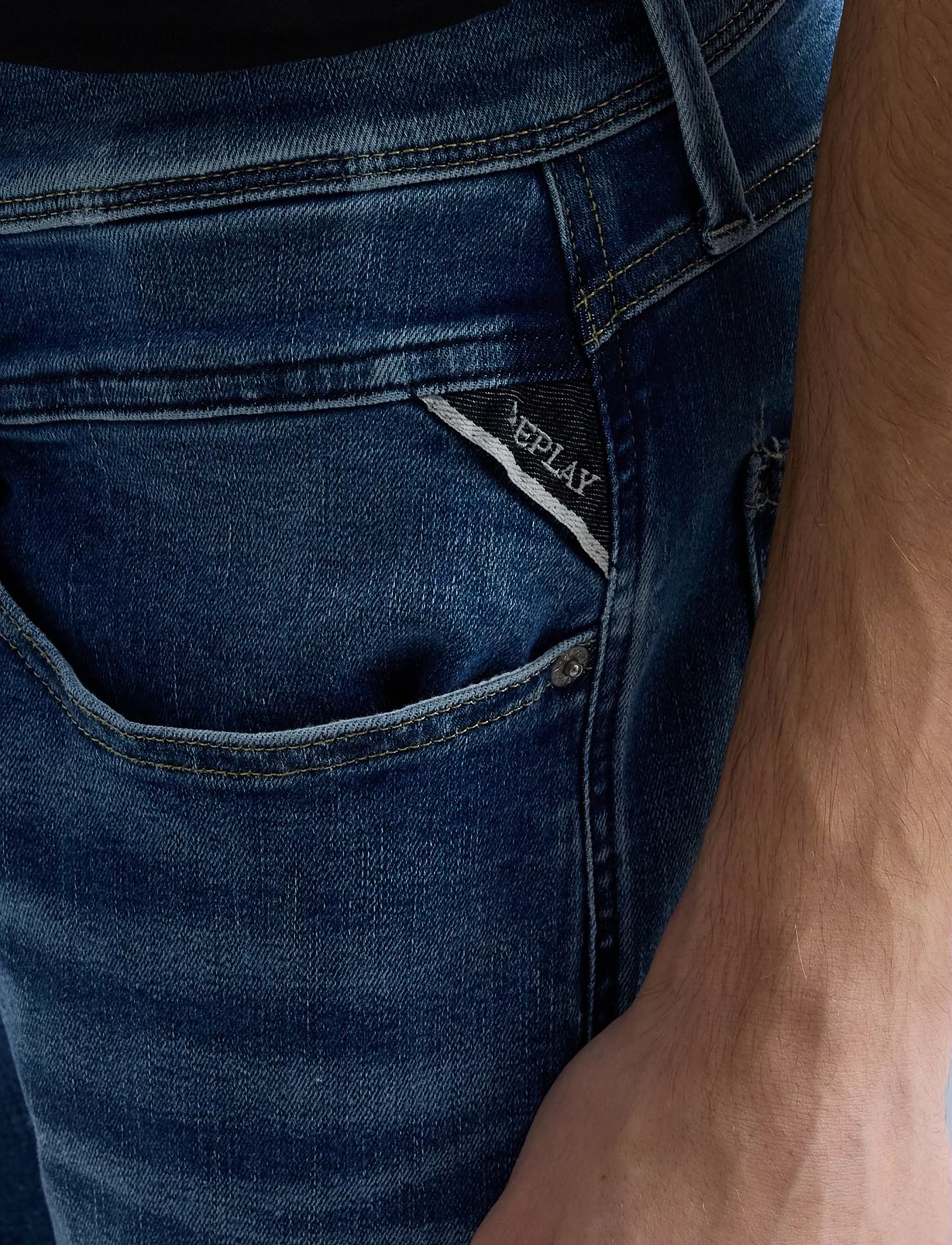 REPLAY Anbass Trousers Slim Hyperflex Original jeans herr – bild 8